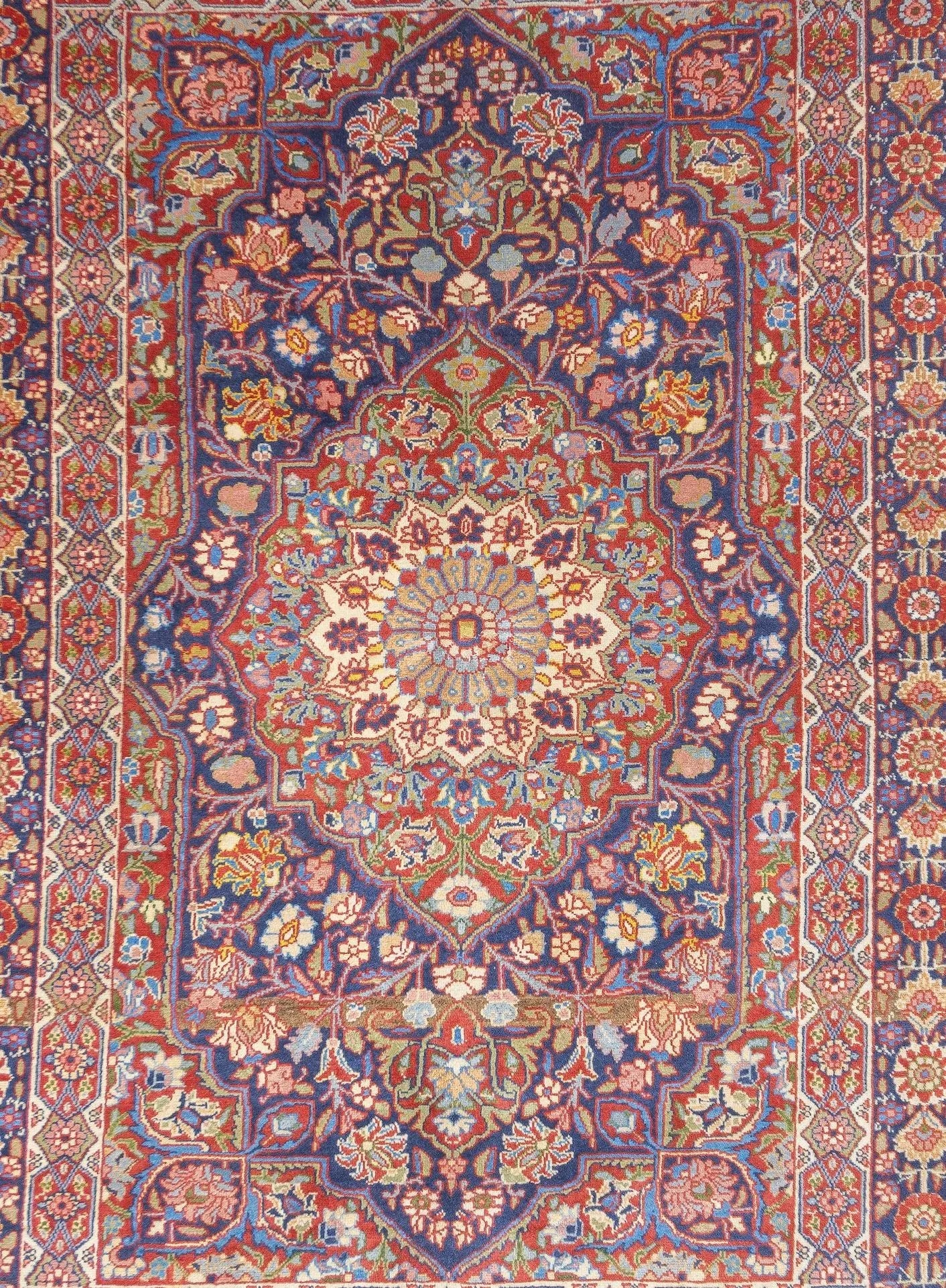Antique Persian Kashan Rug 4'0" X 5'9'' - 3