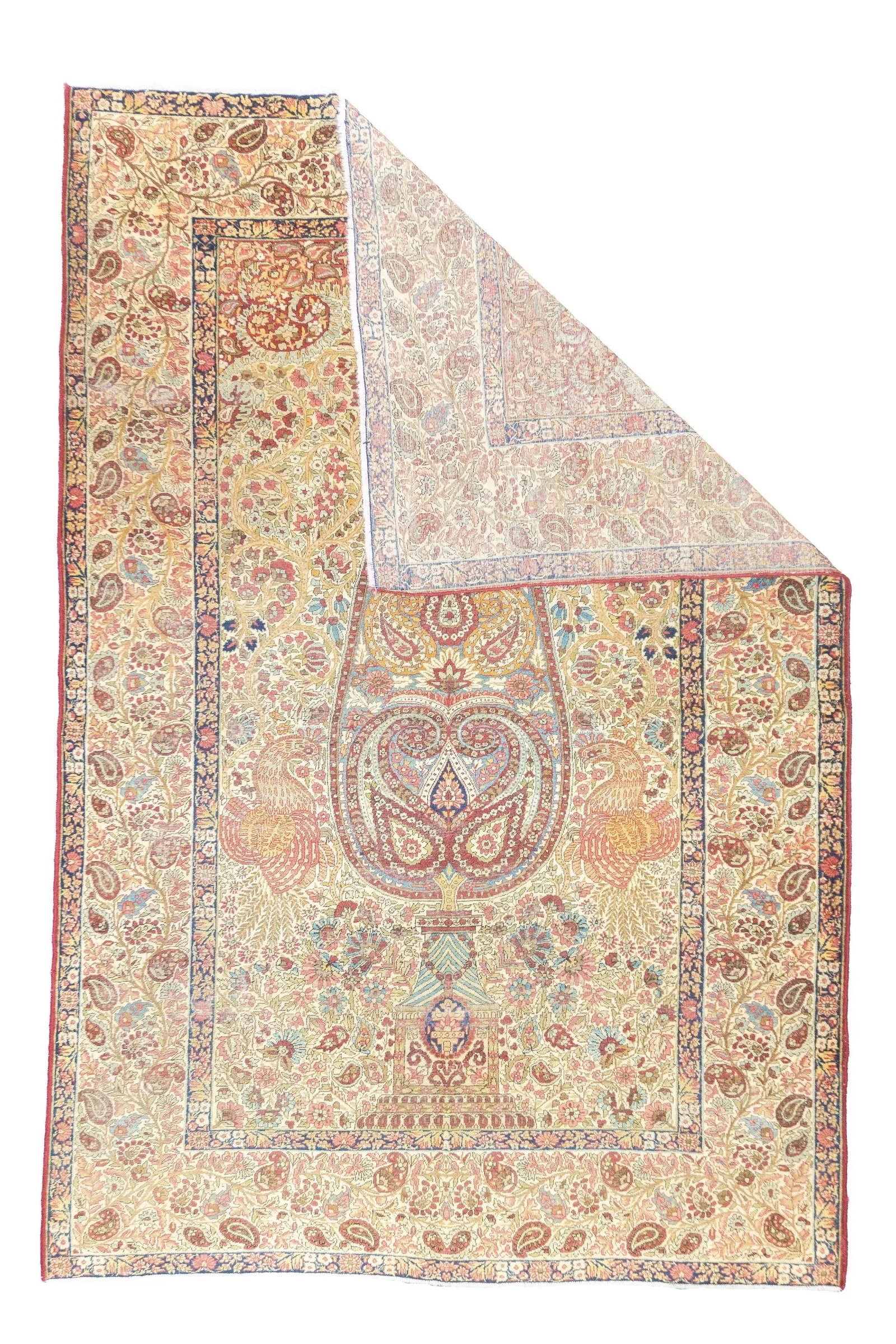 Antique Persian Lavar Kerman Rug 4'8'' X 7'0" - 2