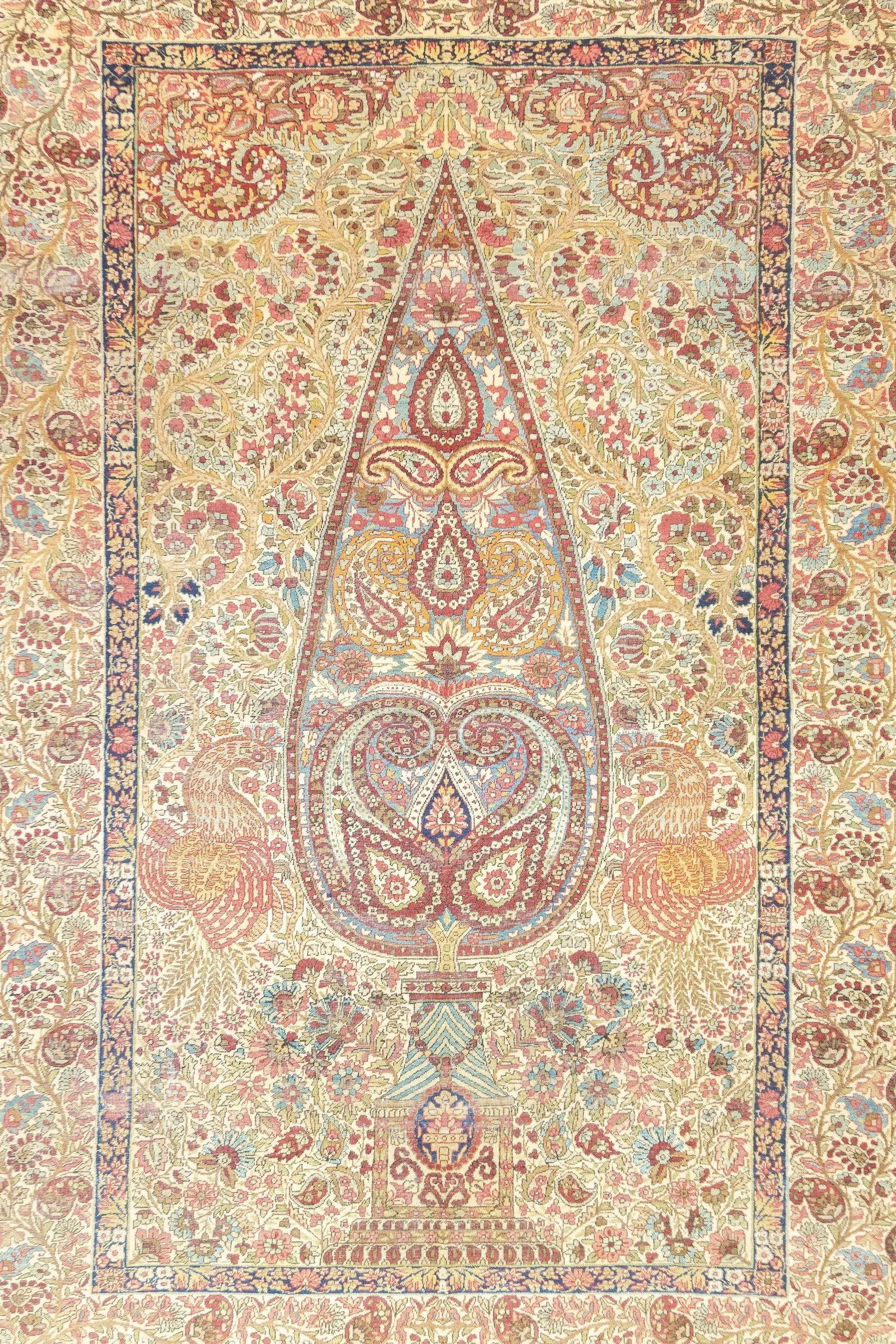 Antique Persian Lavar Kerman Rug 4'8'' X 7'0" - 3