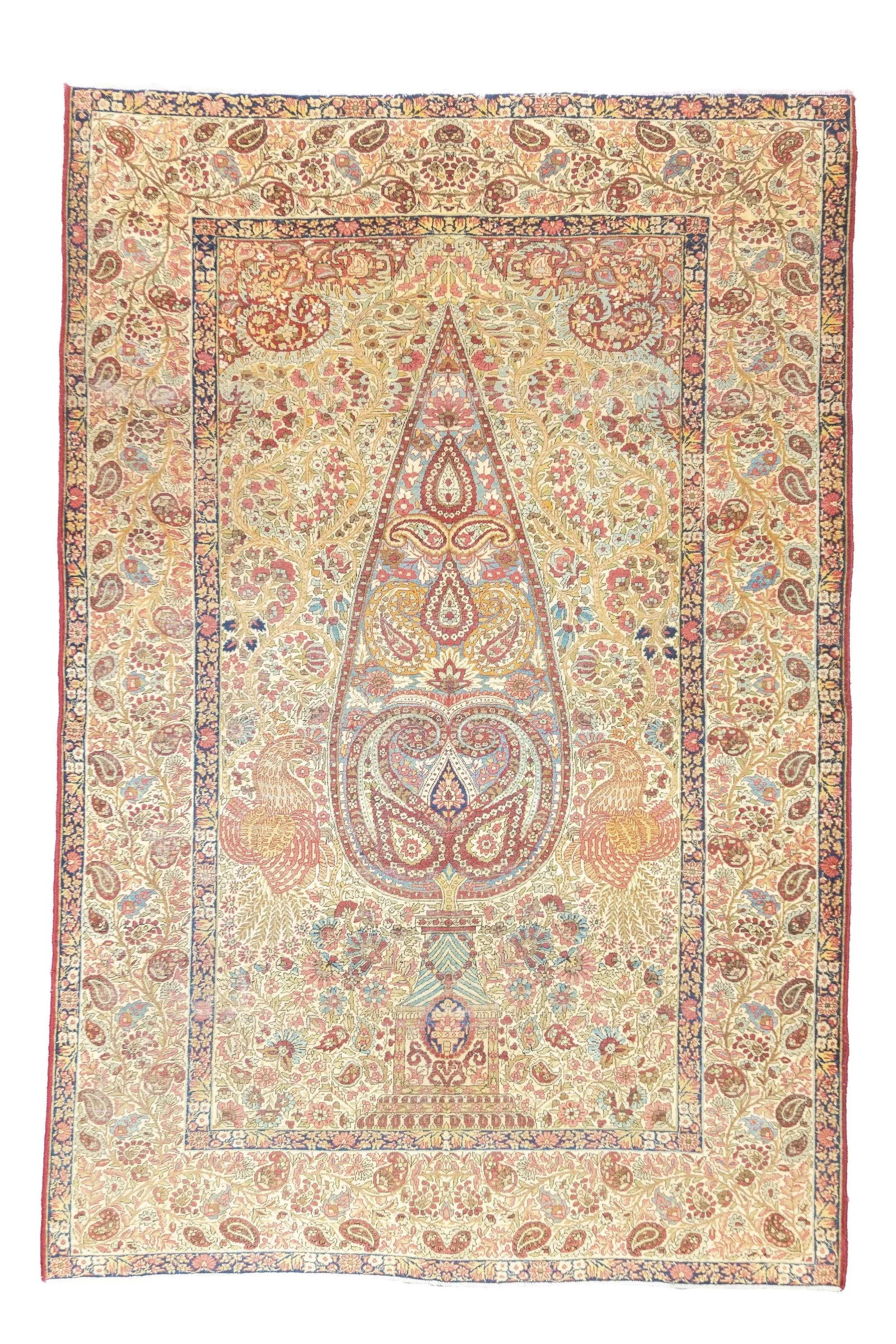 Antique Persian Lavar Kerman Rug 4'8'' X 7'0" - 4