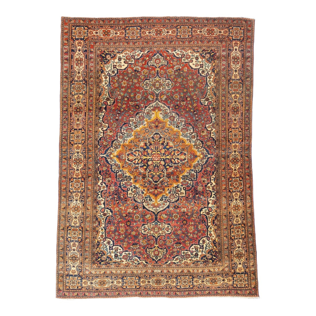 Antique Persian Mohtasham Kashan Rug 4'6'' X 6'6'' (1 of 4)