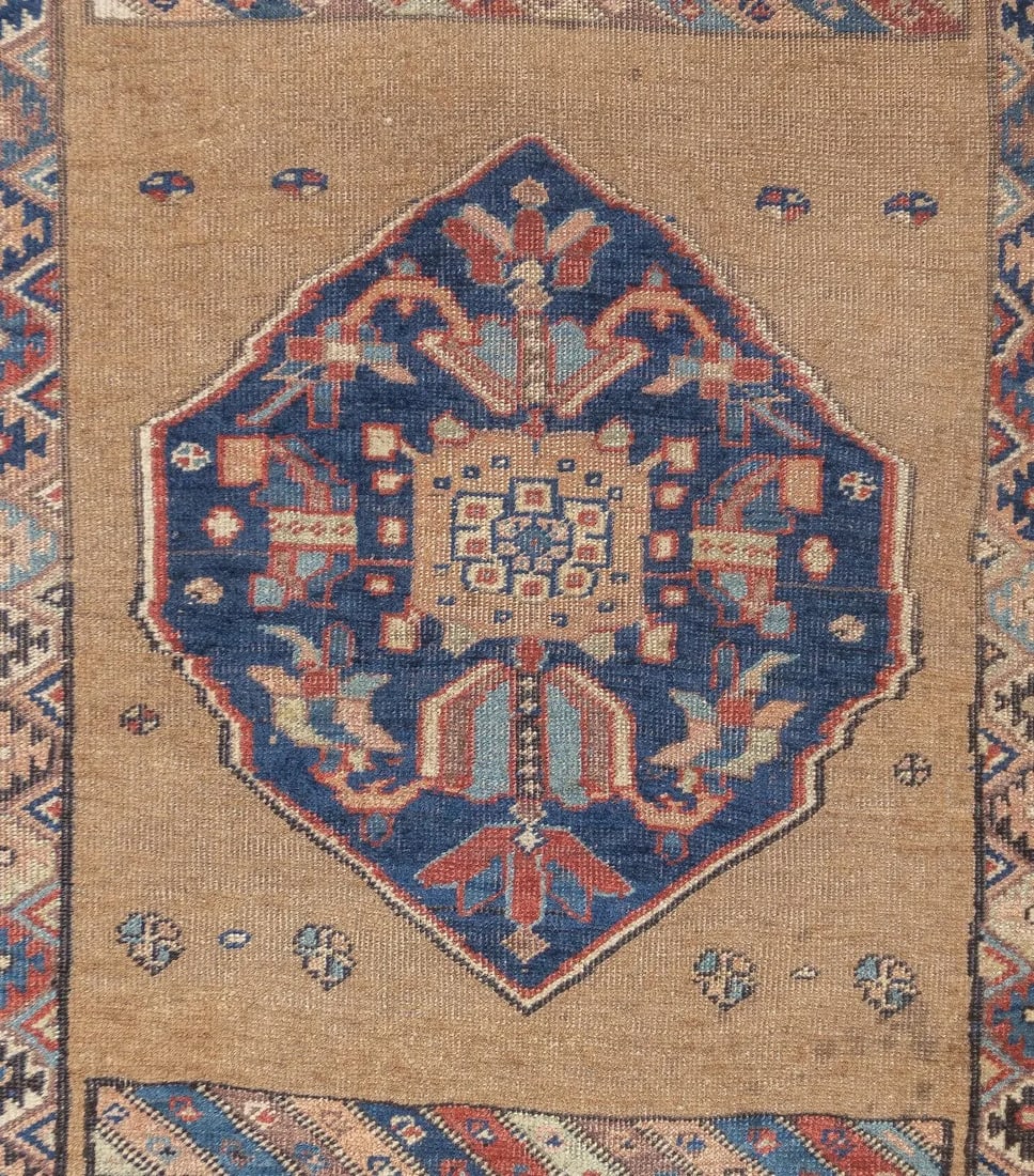 Antique Persian Bijar Wool Foundation Rug 3'7'' X 4'4'' - 3