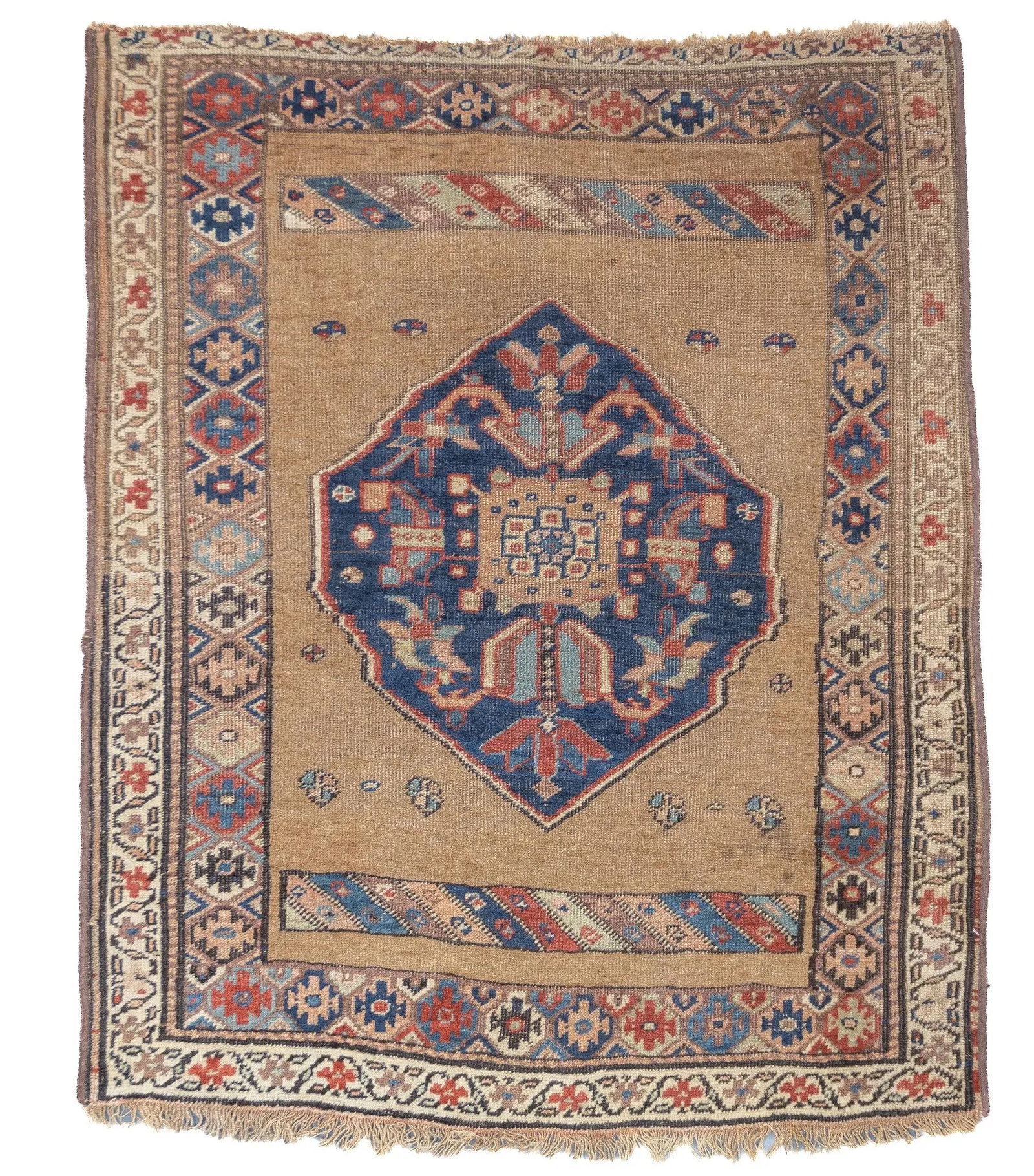 Antique Persian Bijar Wool Foundation Rug 3'7'' X 4'4'' - 4