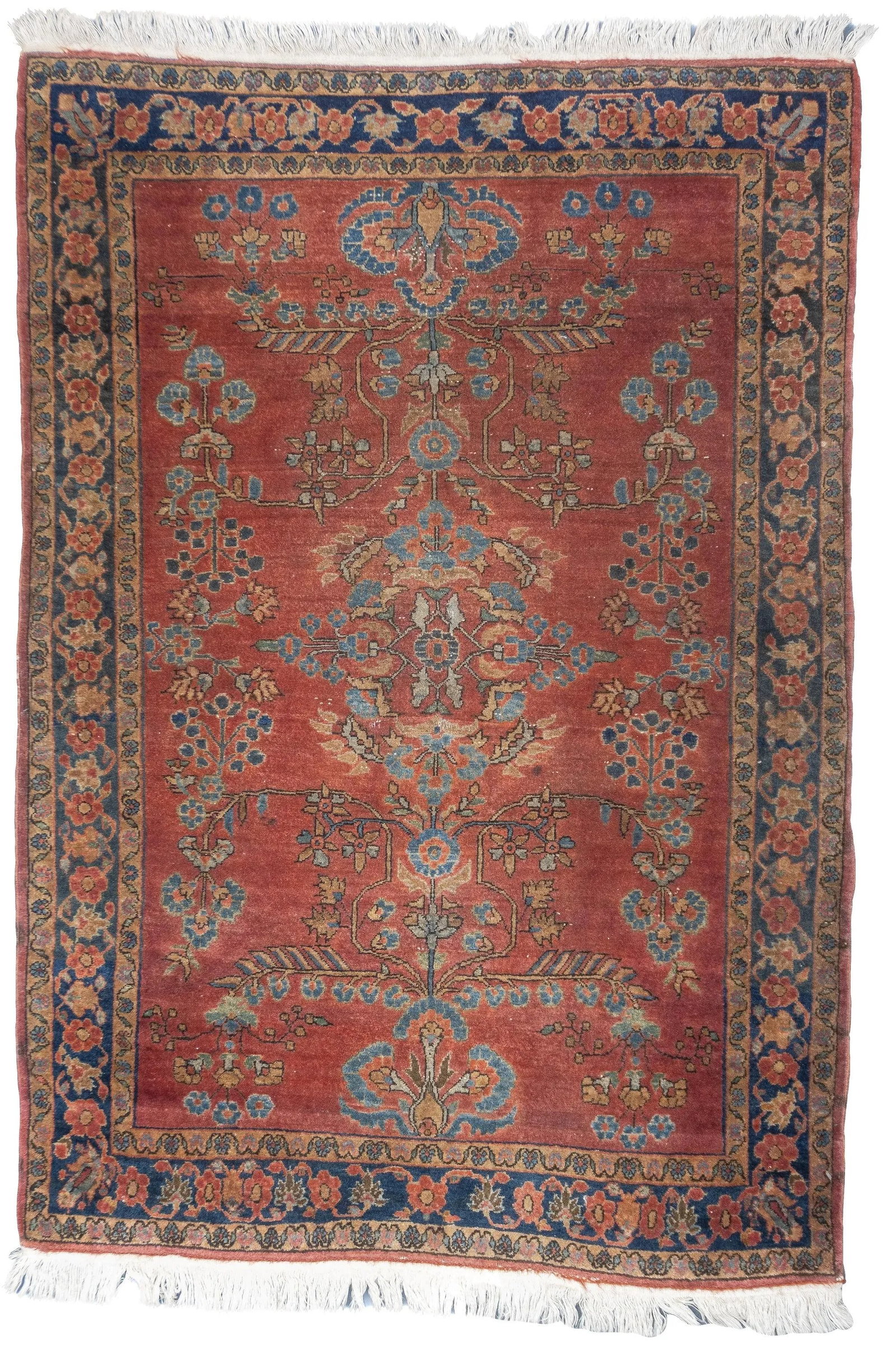 Antique Persian Mohajeran Sarouk Rug 3'3'' X 4'8'' - 4