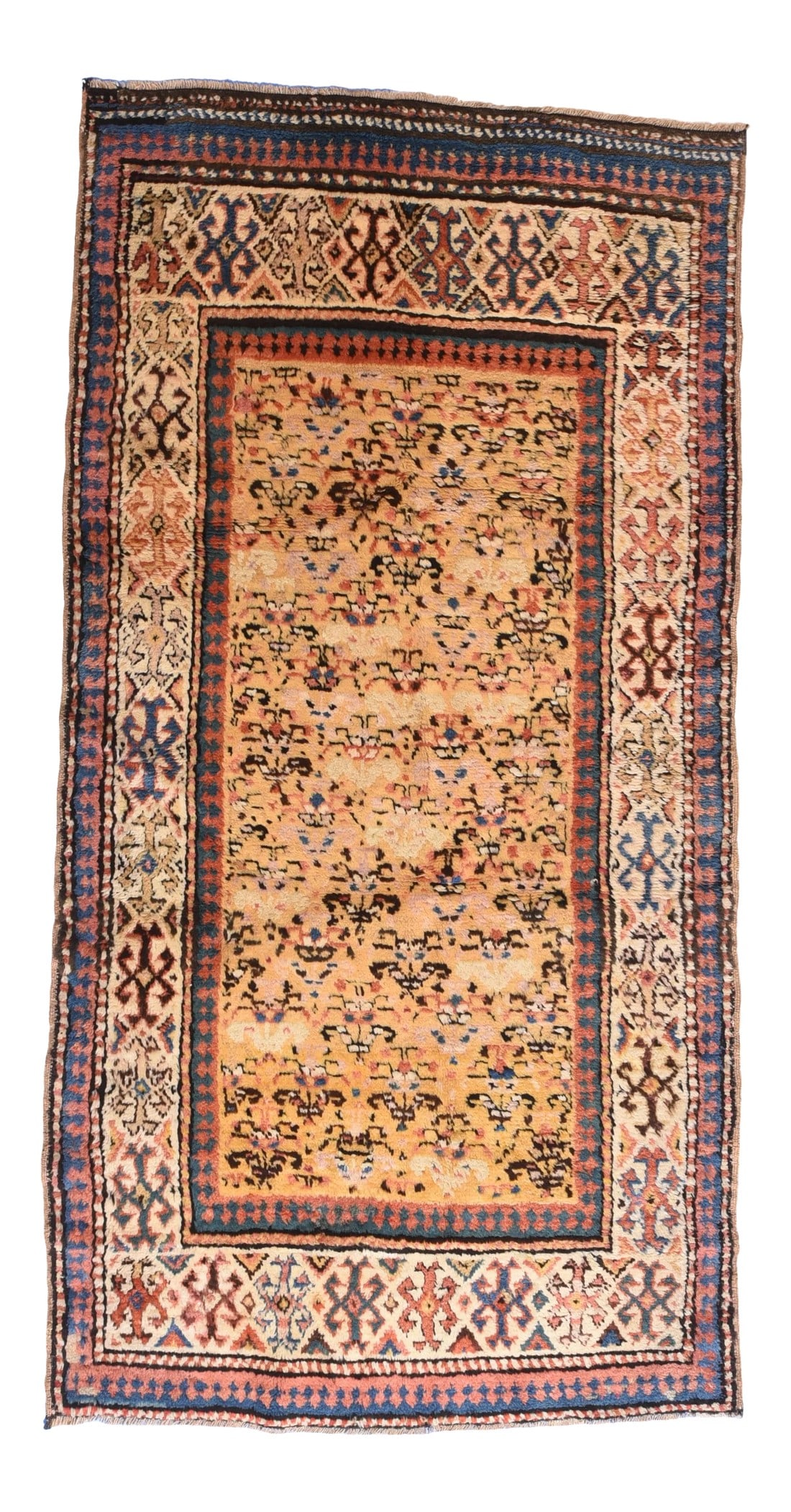 Antique Ivory Caucasian Area Rug: Antique Ivory Caucasian Area Rug 3'3'' x 6'6'' Ivory, Beige, Brown Condition: Alterations: Original Condition Unaltered Imperfections: Some Imperfections Condition Notes: Antique Dimensions: Height: 0
