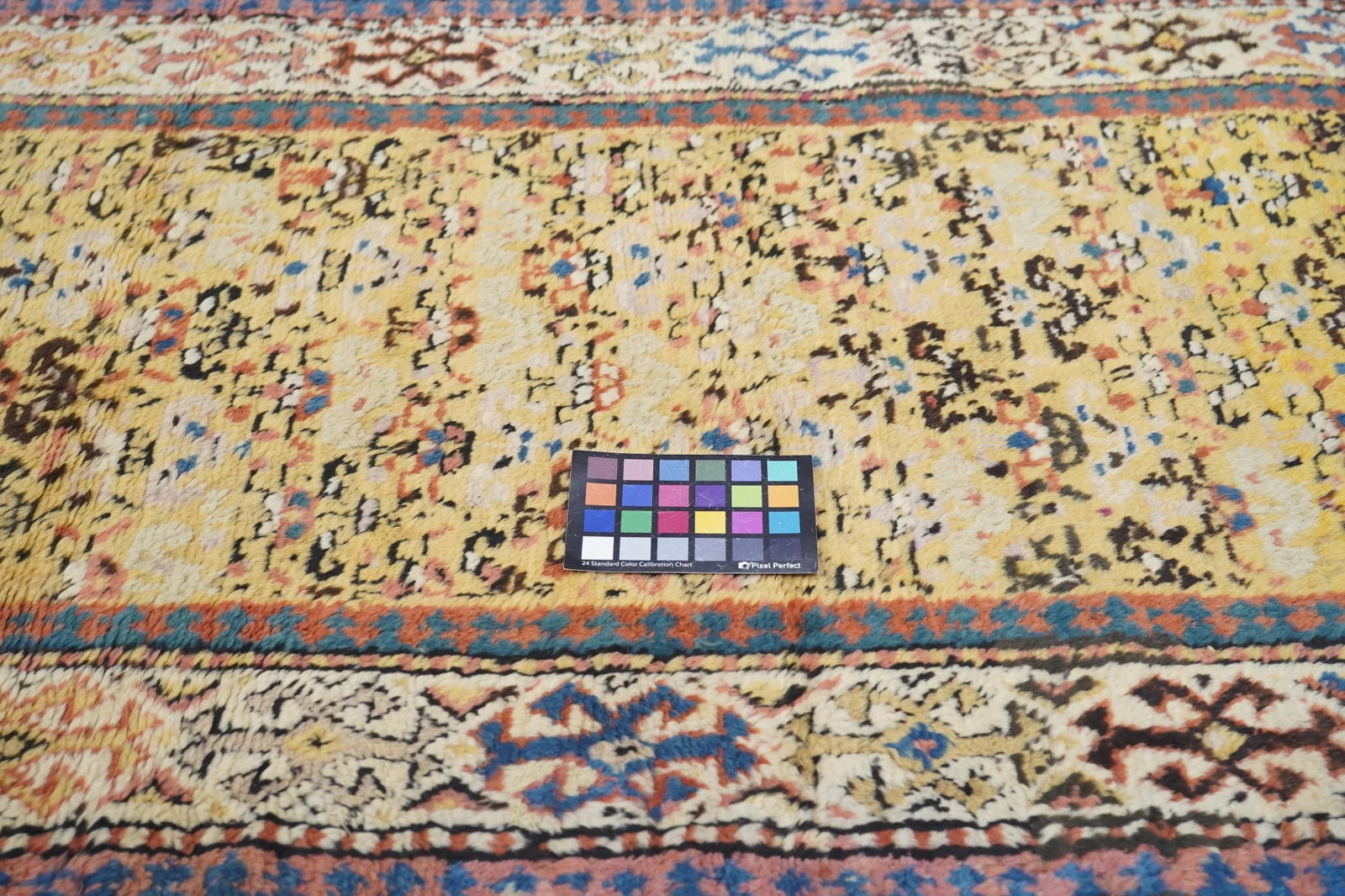 Antique Ivory Caucasian Area Rug - 9