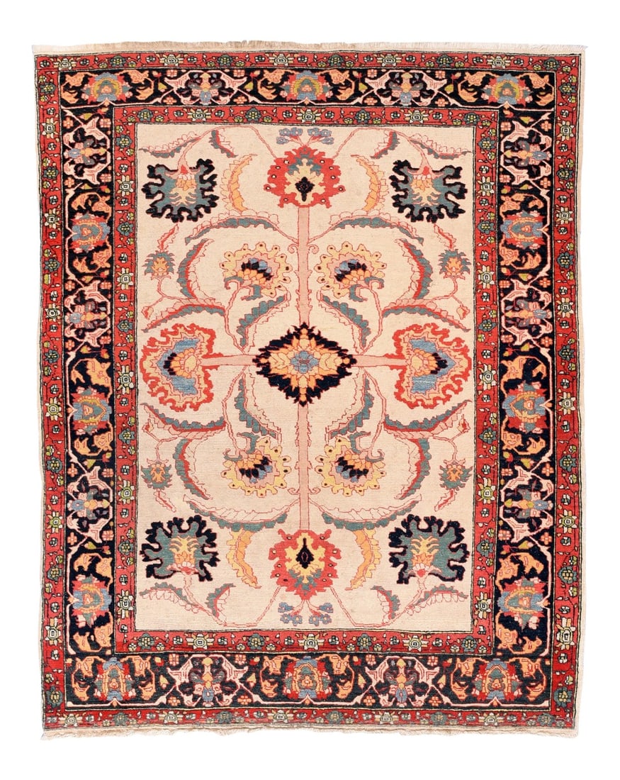 Vintage Red Farahan Persian Area Rug (1 of 9)