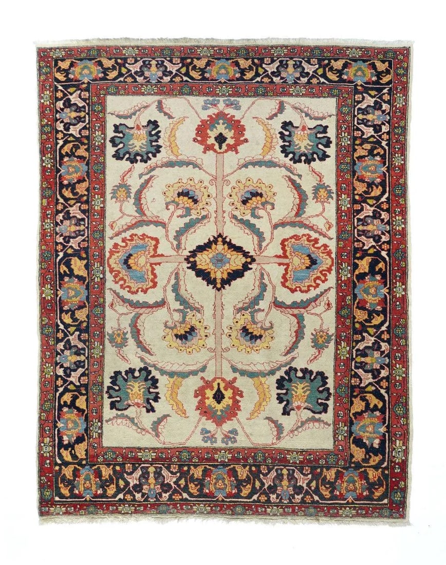 Vintage Red Farahan Persian Area Rug - 2