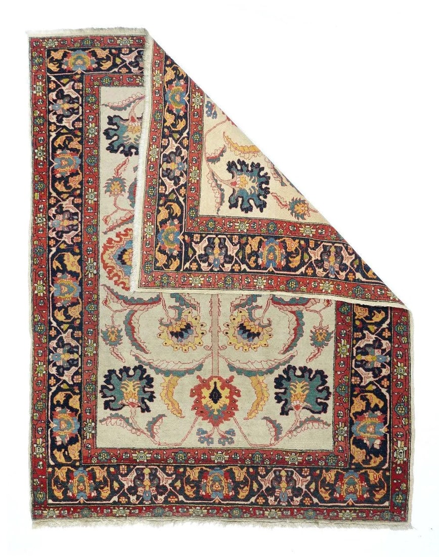 Vintage Red Farahan Persian Area Rug - 3
