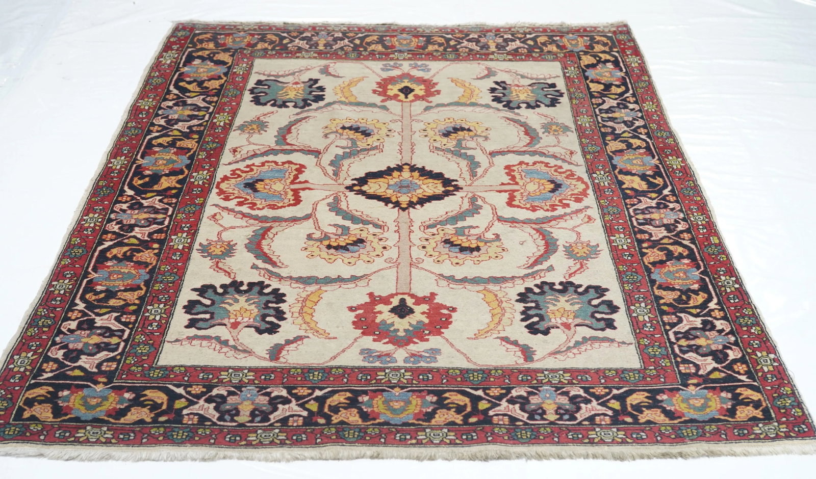 Vintage Red Farahan Persian Area Rug - 4