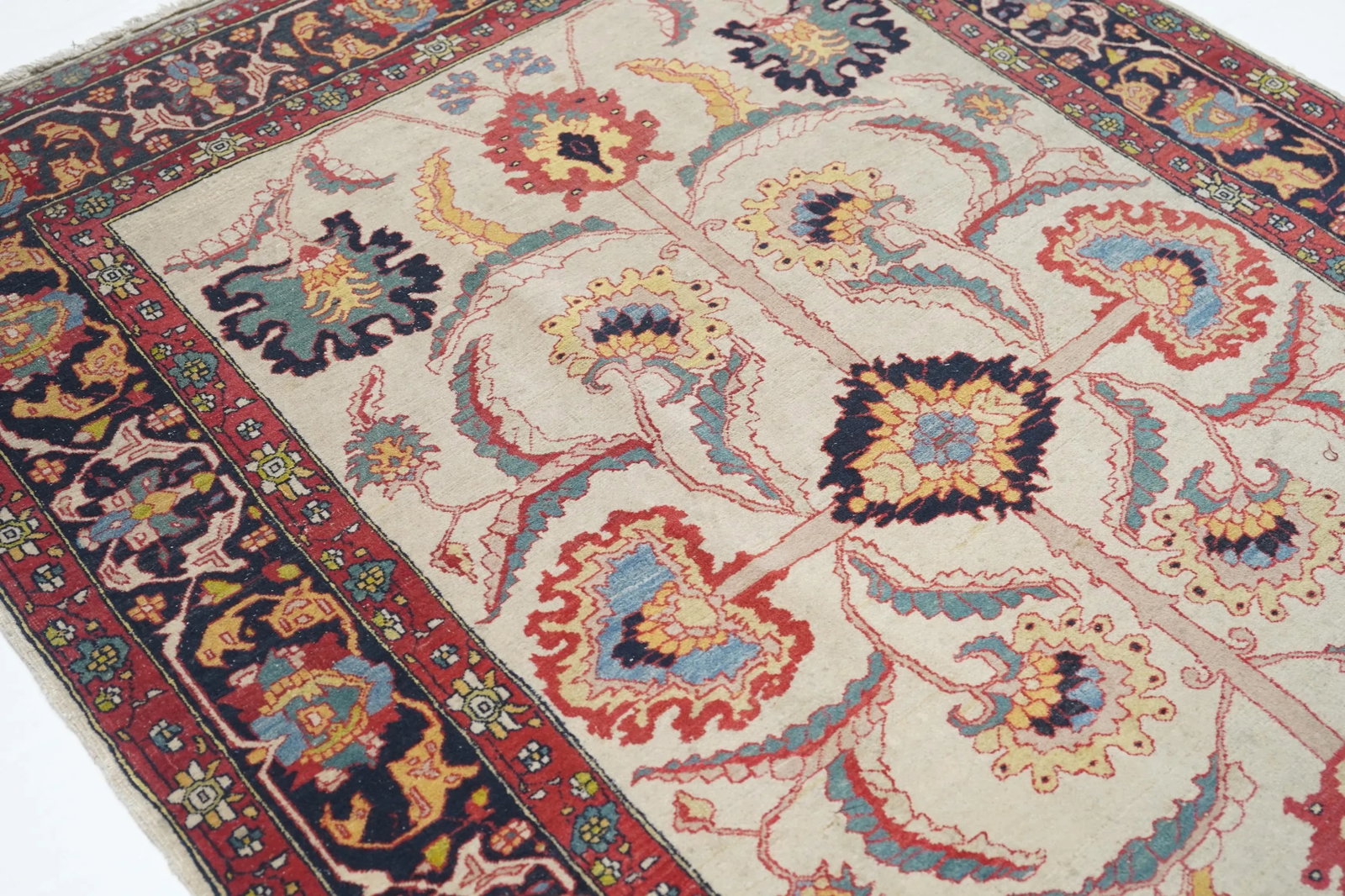 Vintage Red Farahan Persian Area Rug - 7