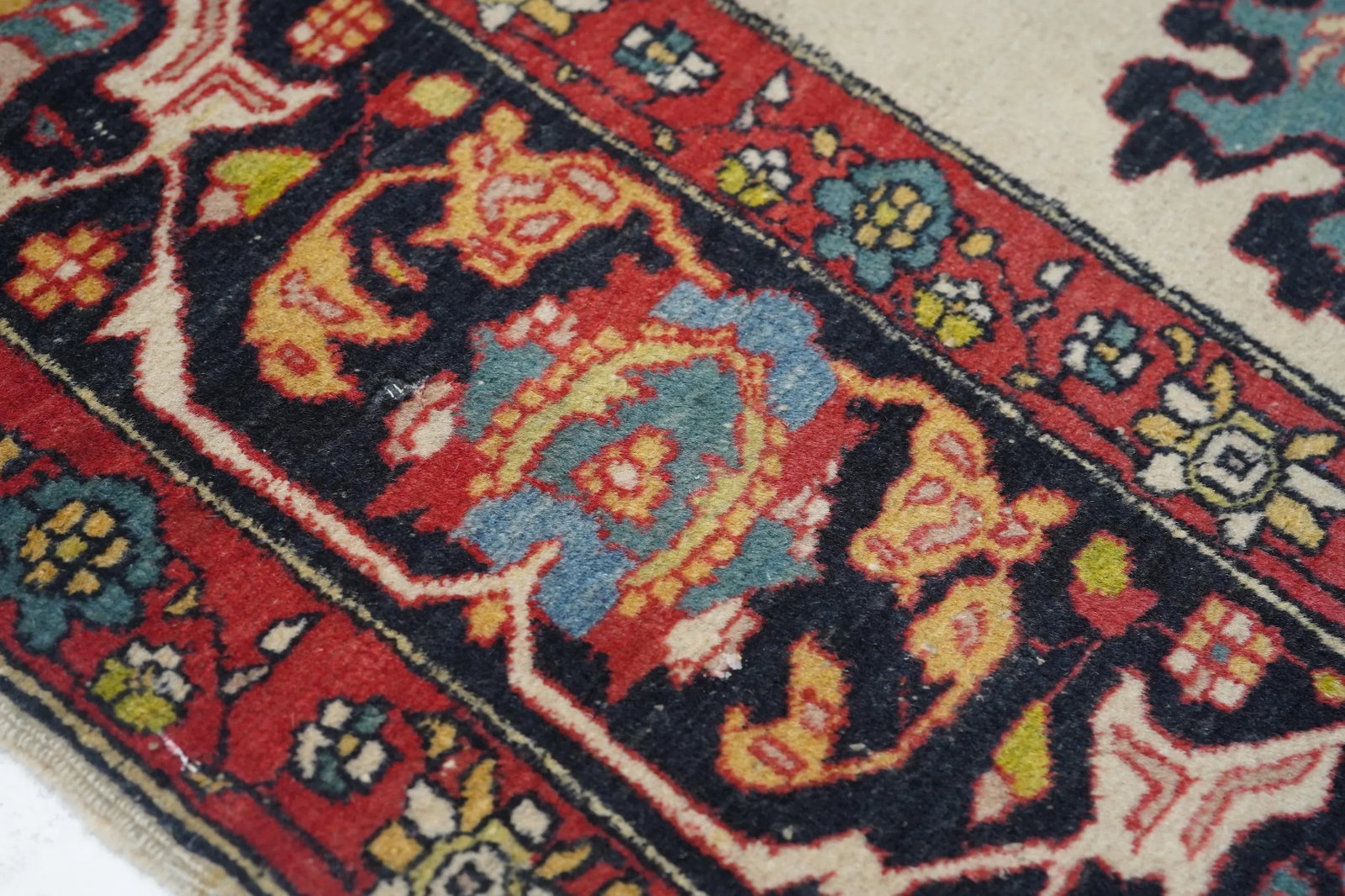Vintage Red Farahan Persian Area Rug - 8