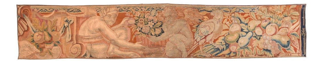 Antique Red Belgian Tapestry Area Rug (1 of 10)
