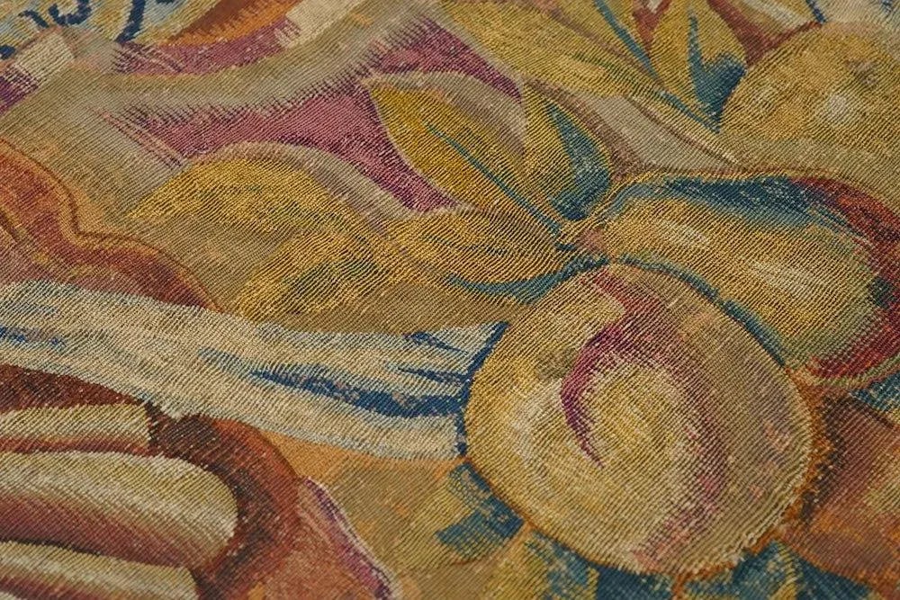 Antique Red Belgian Tapestry Area Rug - 4