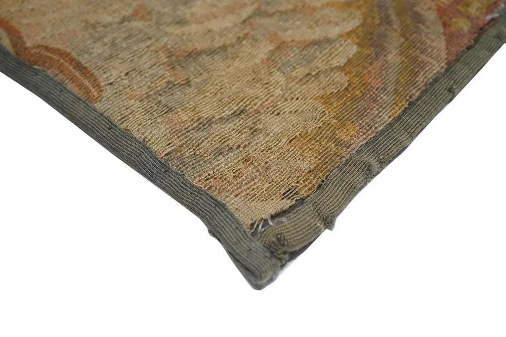 Antique Red Belgian Tapestry Area Rug - 5