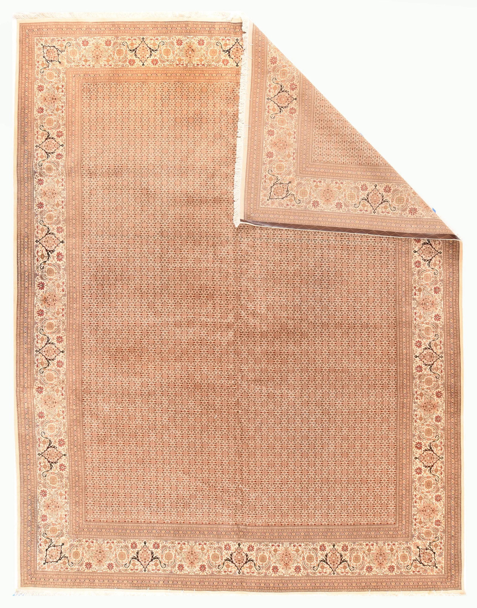 1970s Rust Tabriz Persian Area Rug - 2