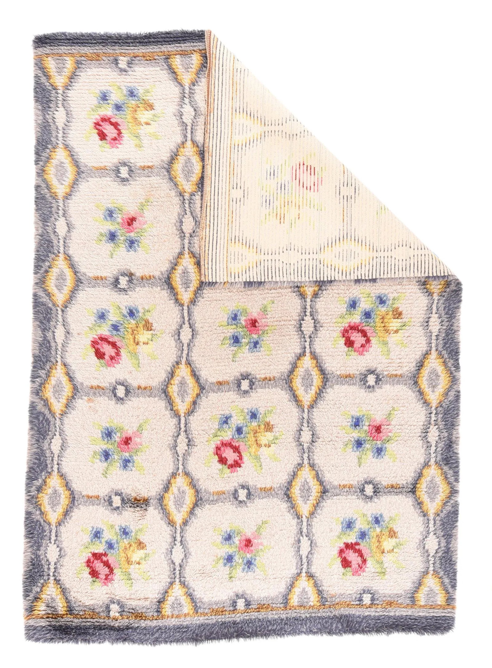 Vintage European Floral Garden Design Rug - 2