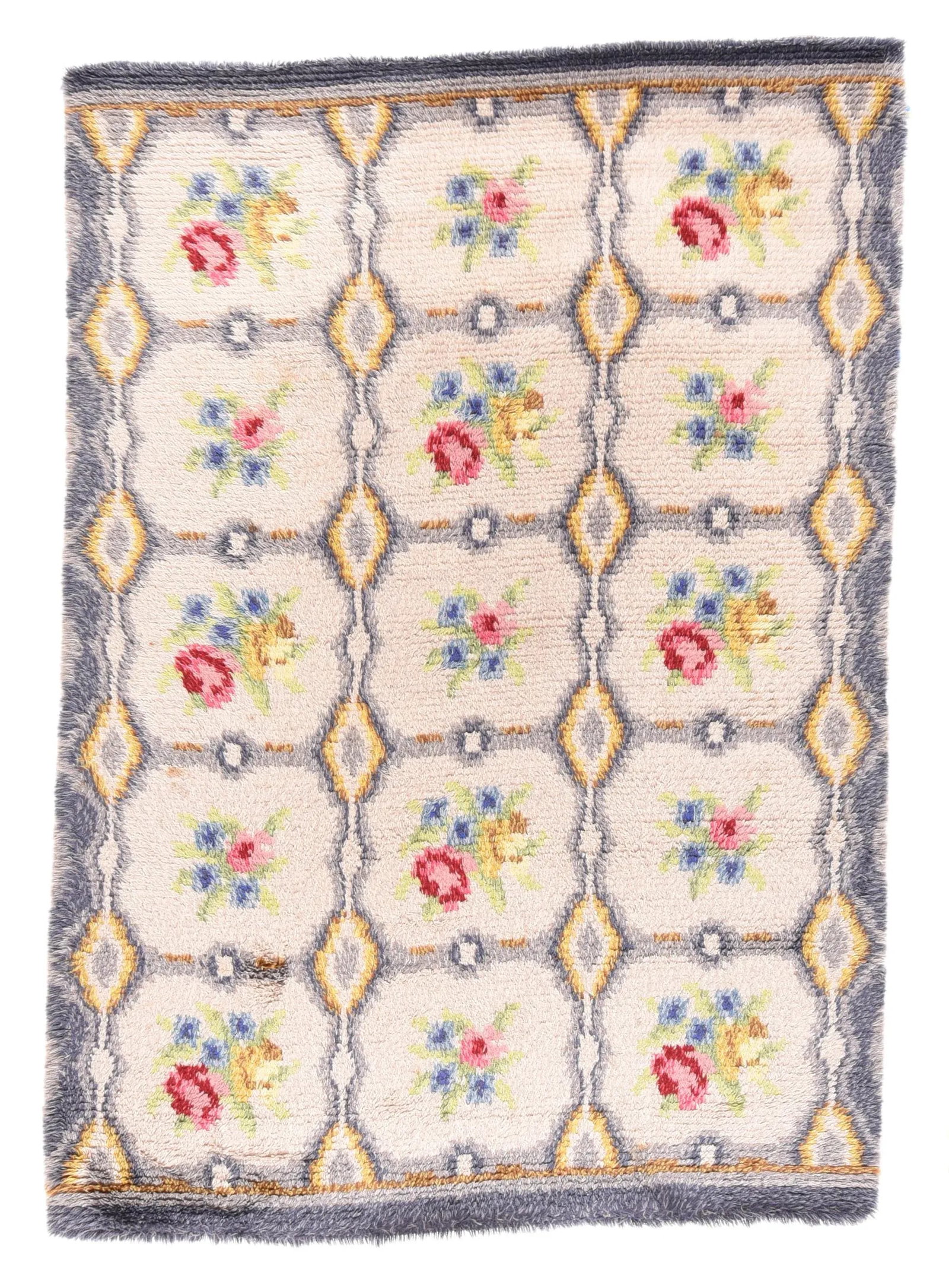 Vintage European Floral Garden Design Rug - 4