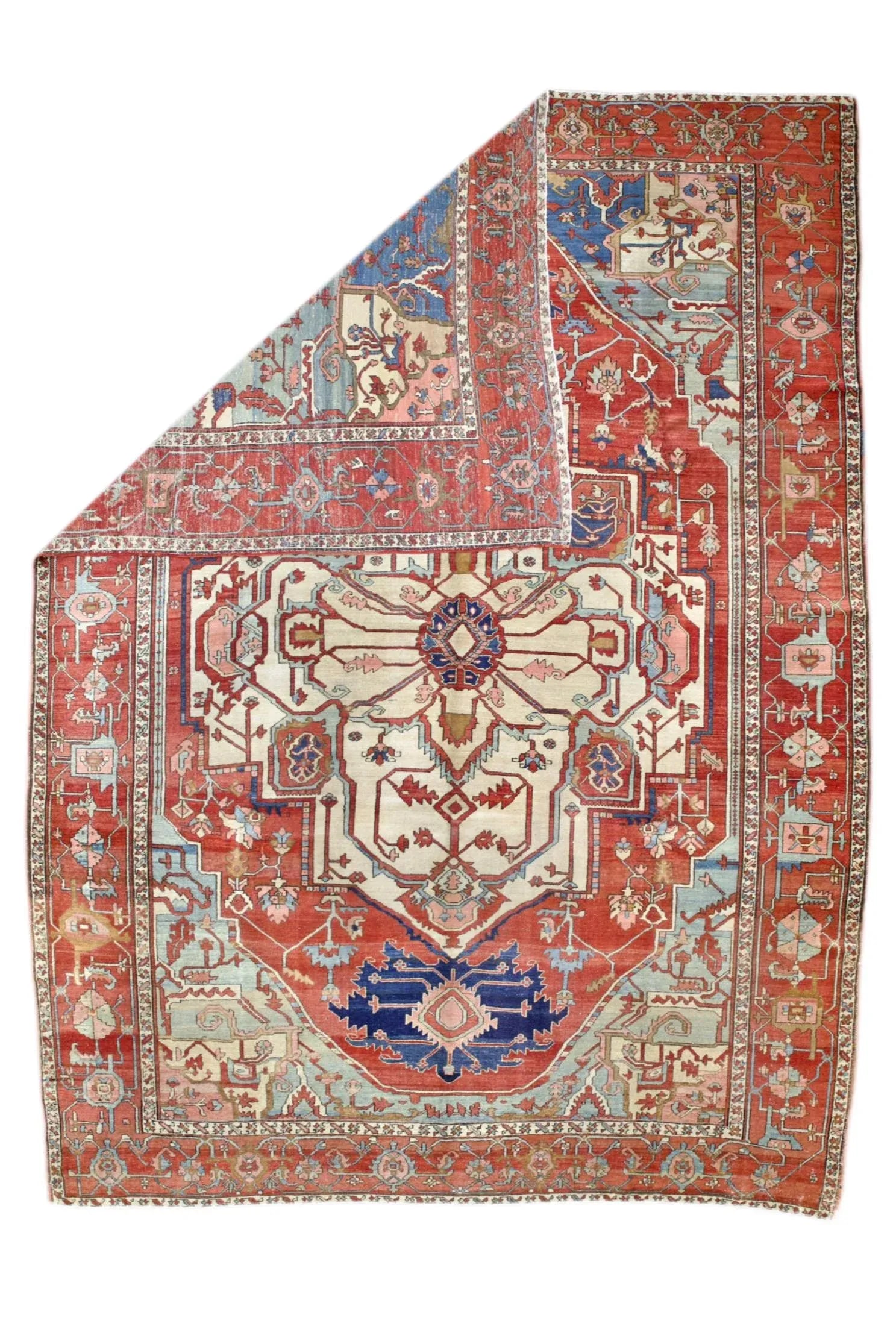Antique Persian Serapi Rug 9'11" X 13'4" - 2