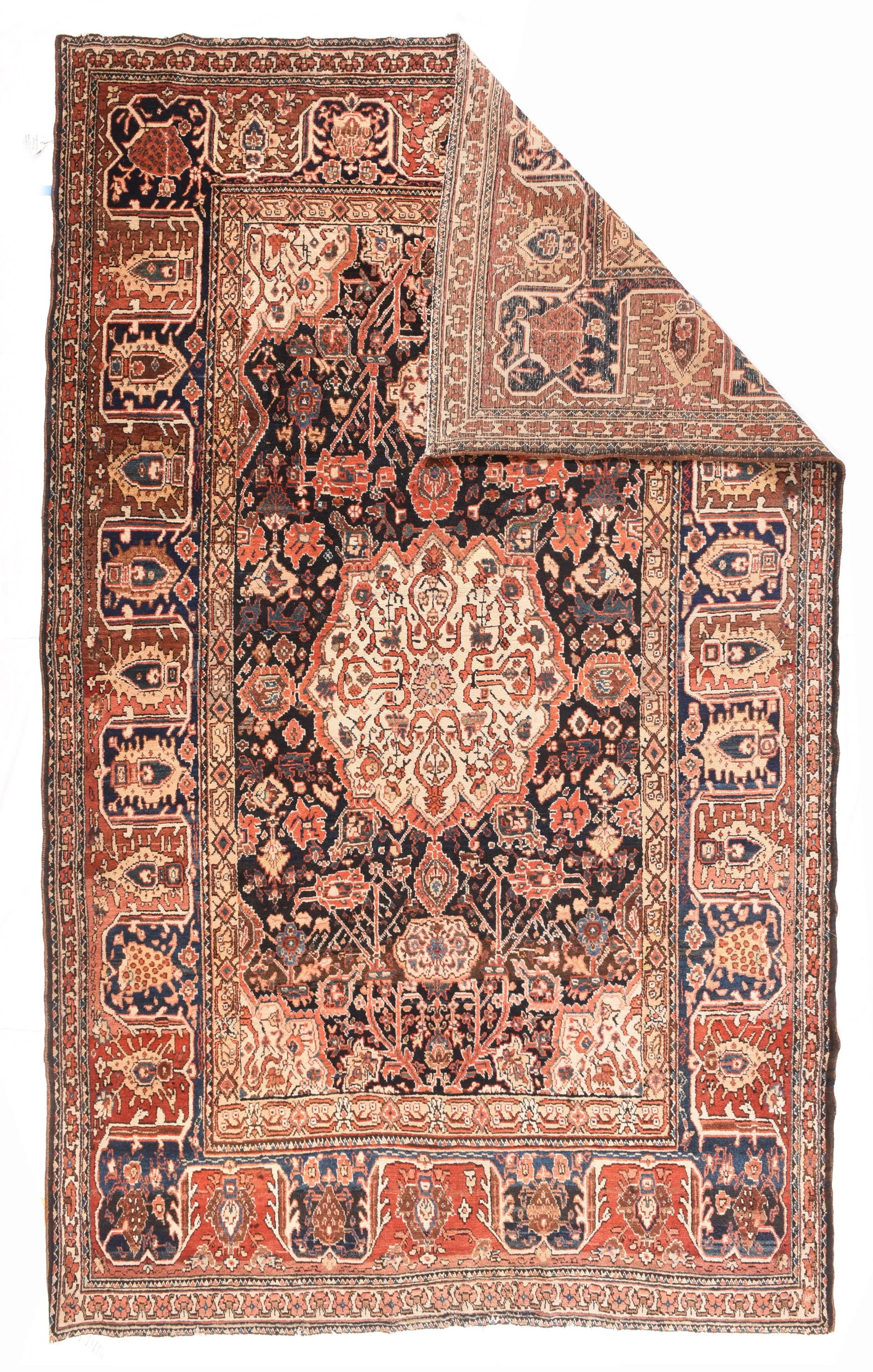 Antique Red Bakhtiari Persian Area Rug - 3