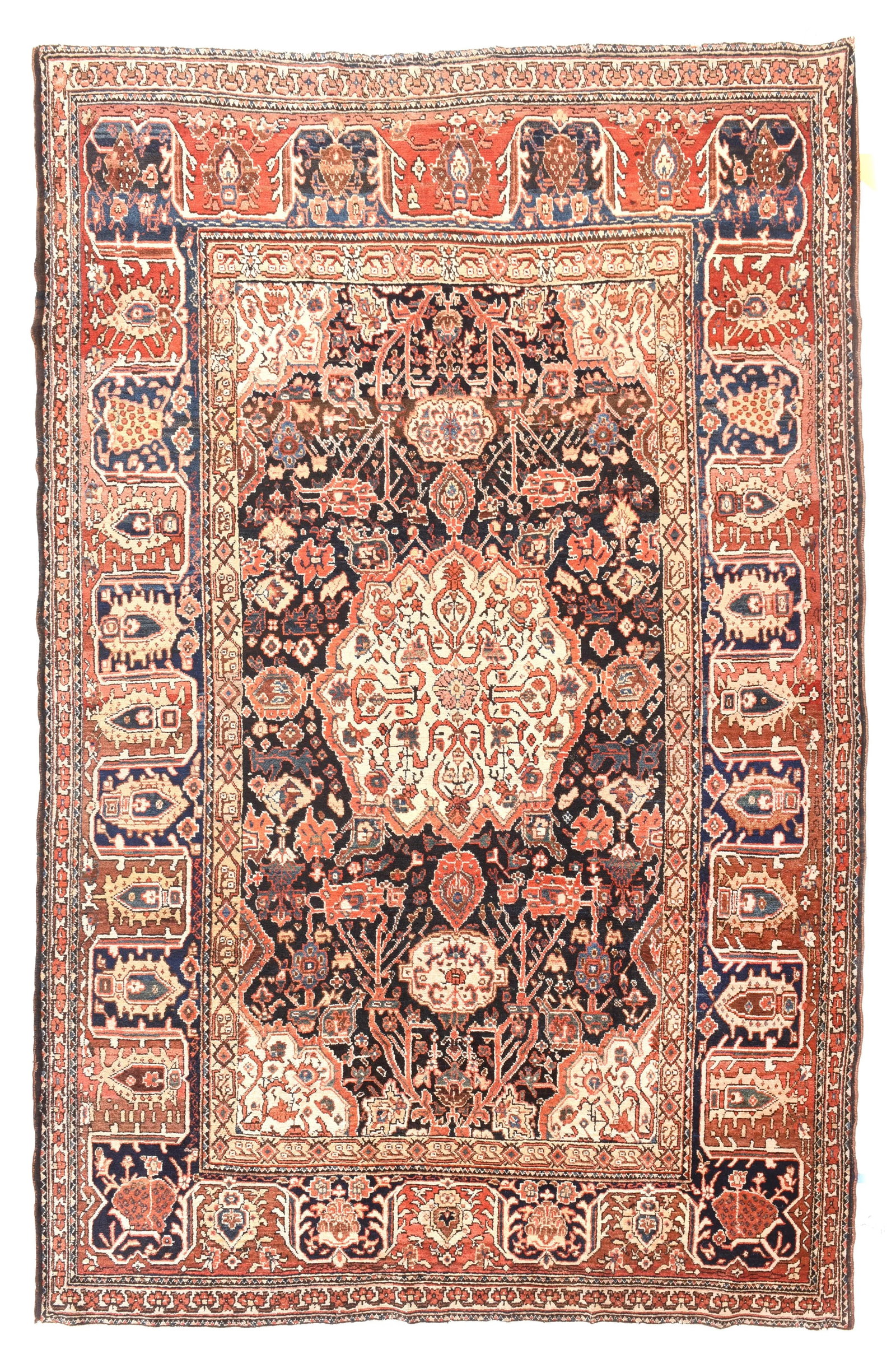 Antique Red Bakhtiari Persian Area Rug - 4