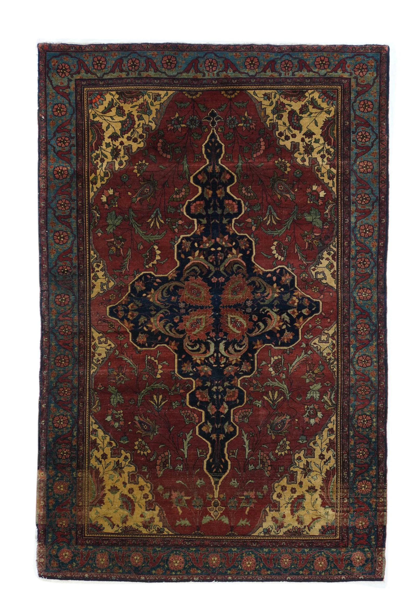 Antique Red Farahan Persian Area Rug - 2