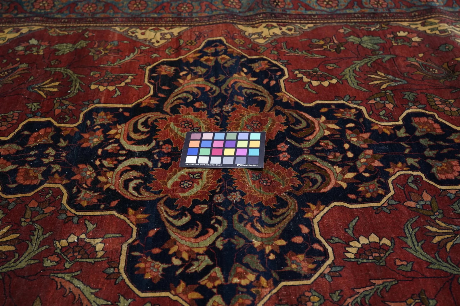 Antique Red Farahan Persian Area Rug - 5