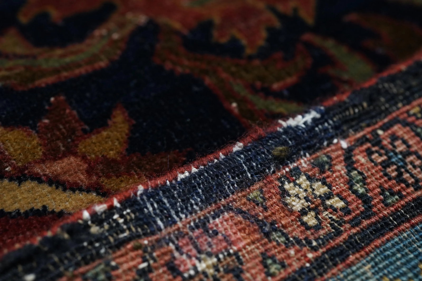 Antique Red Farahan Persian Area Rug - 7