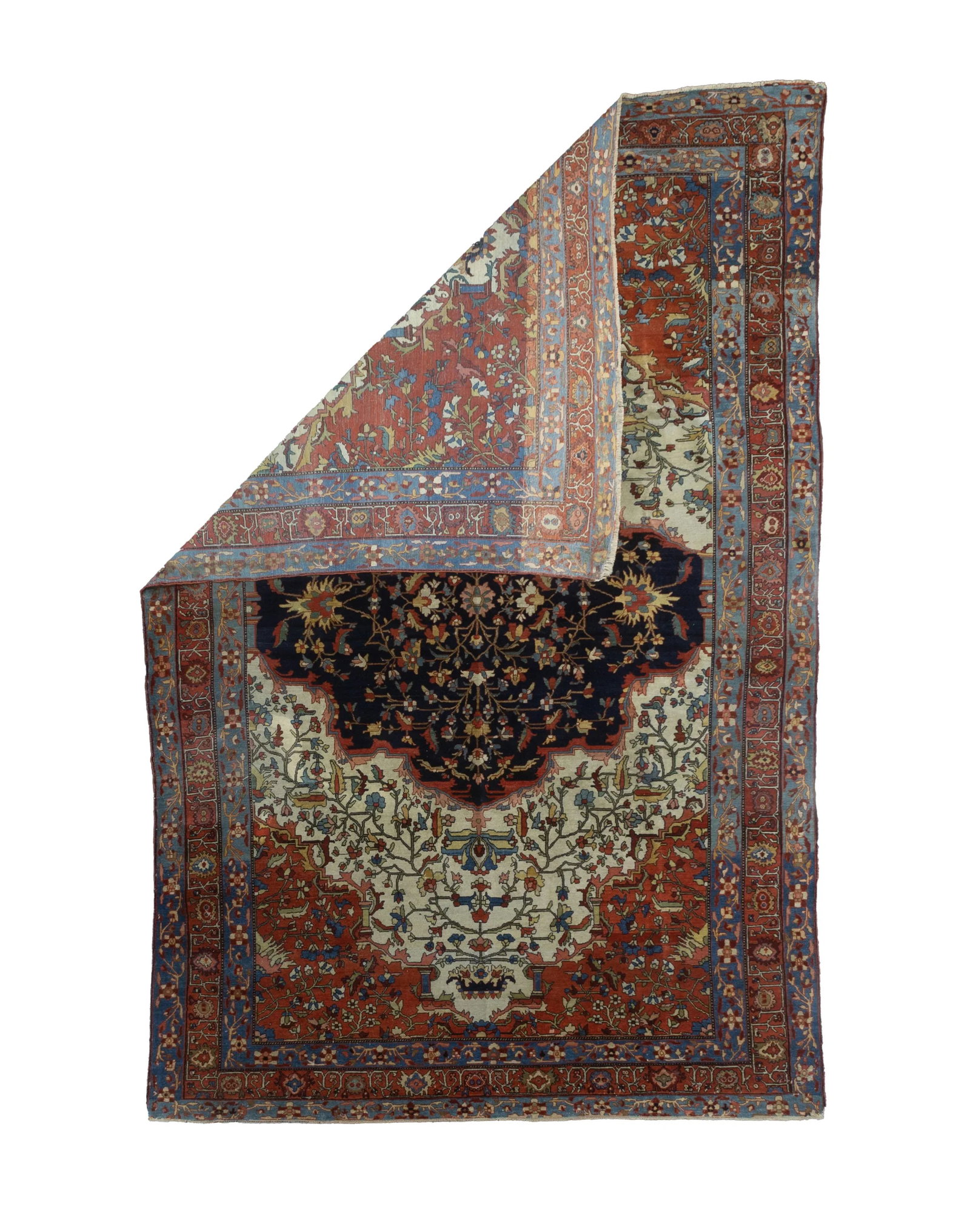 Fine Antique Persian Farahan Sarouk Rug 6'3" X 10'0" - 2