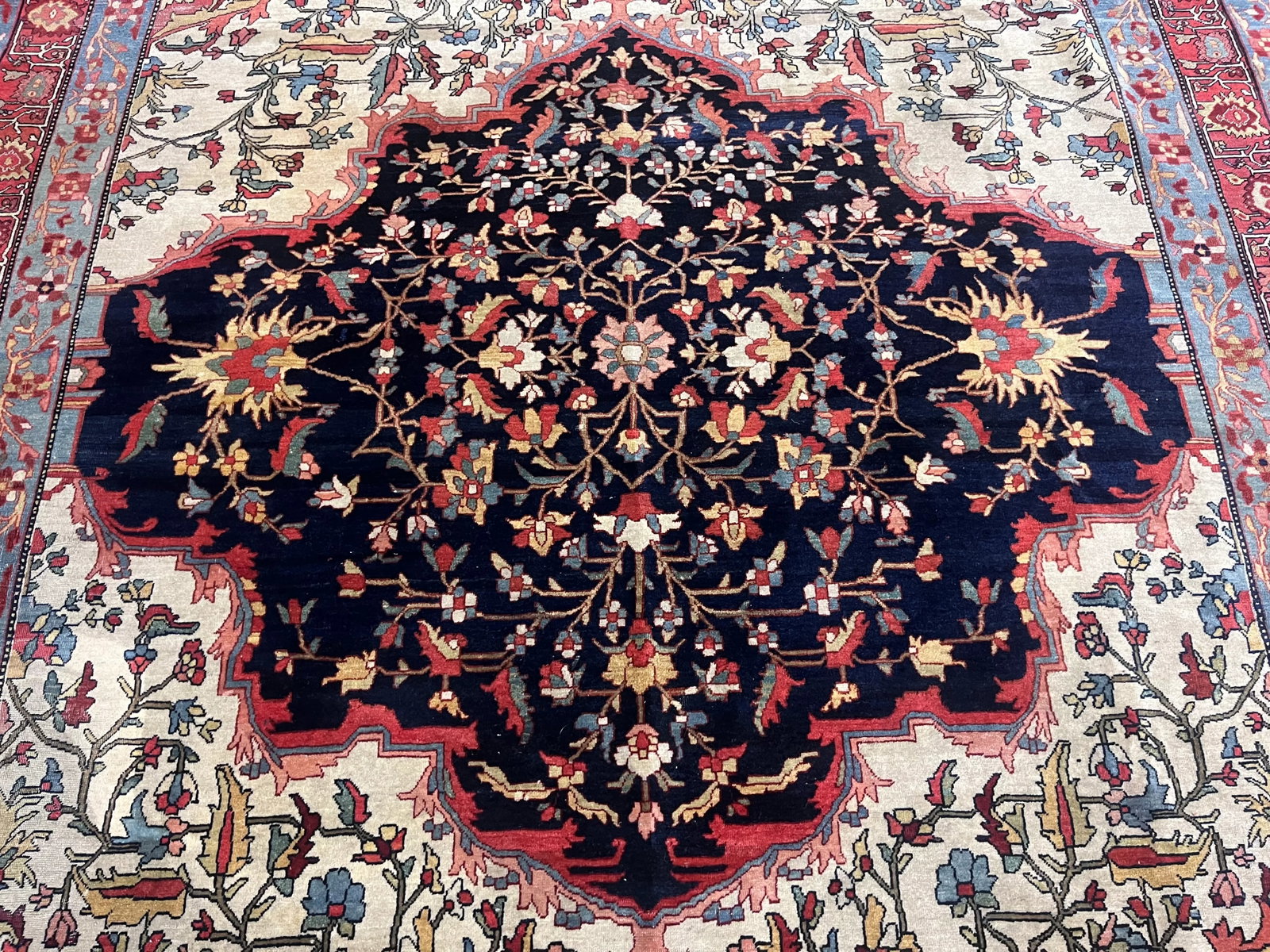 Fine Antique Persian Farahan Sarouk Rug 6'3" X 10'0" - 6
