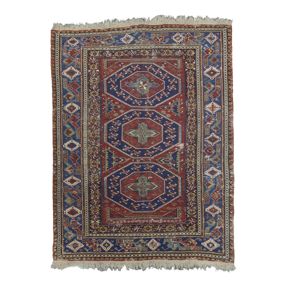 Fine Antique Caucasian Sumak Rug 6'10" X 9'5" (1 of 8)