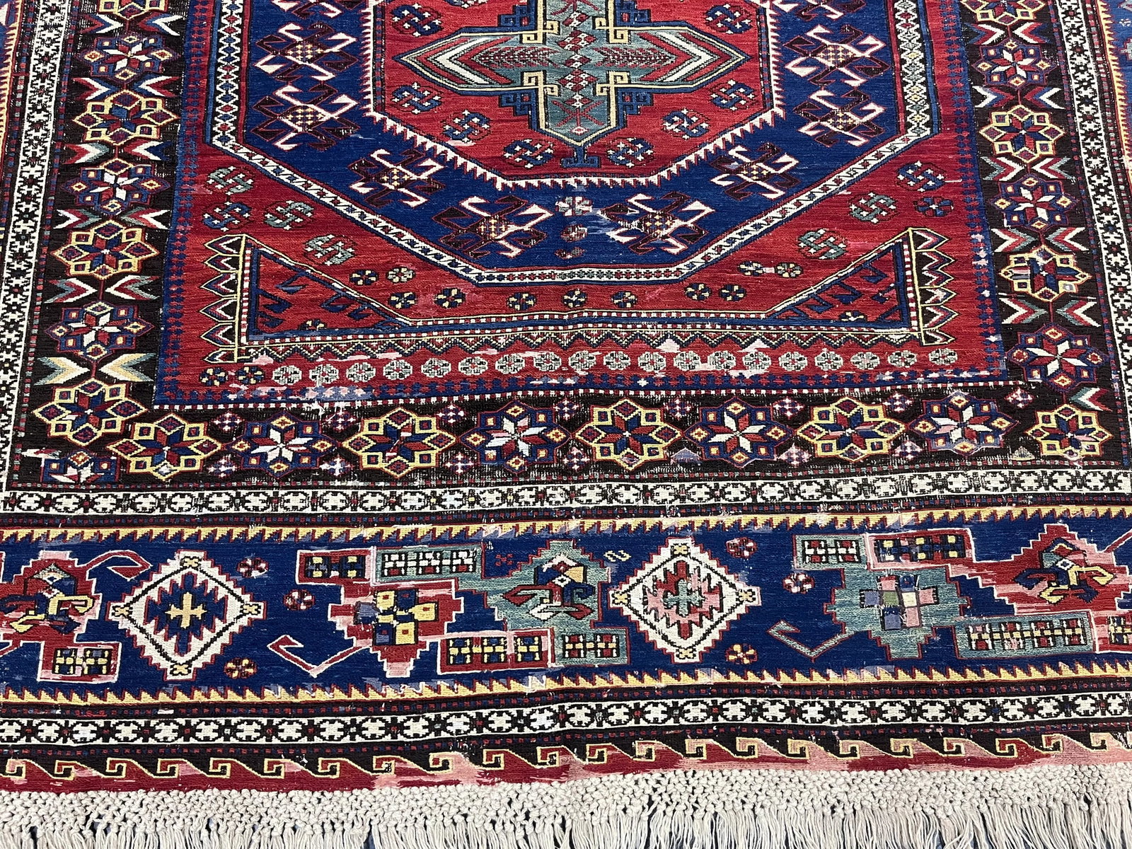 Fine Antique Caucasian Sumak Rug 6'10" X 9'5" - 3