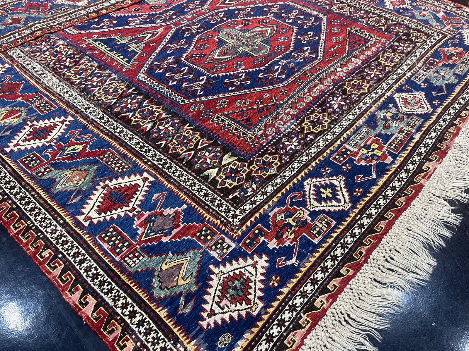 Fine Antique Caucasian Sumak Rug 6'10" X 9'5" - 7