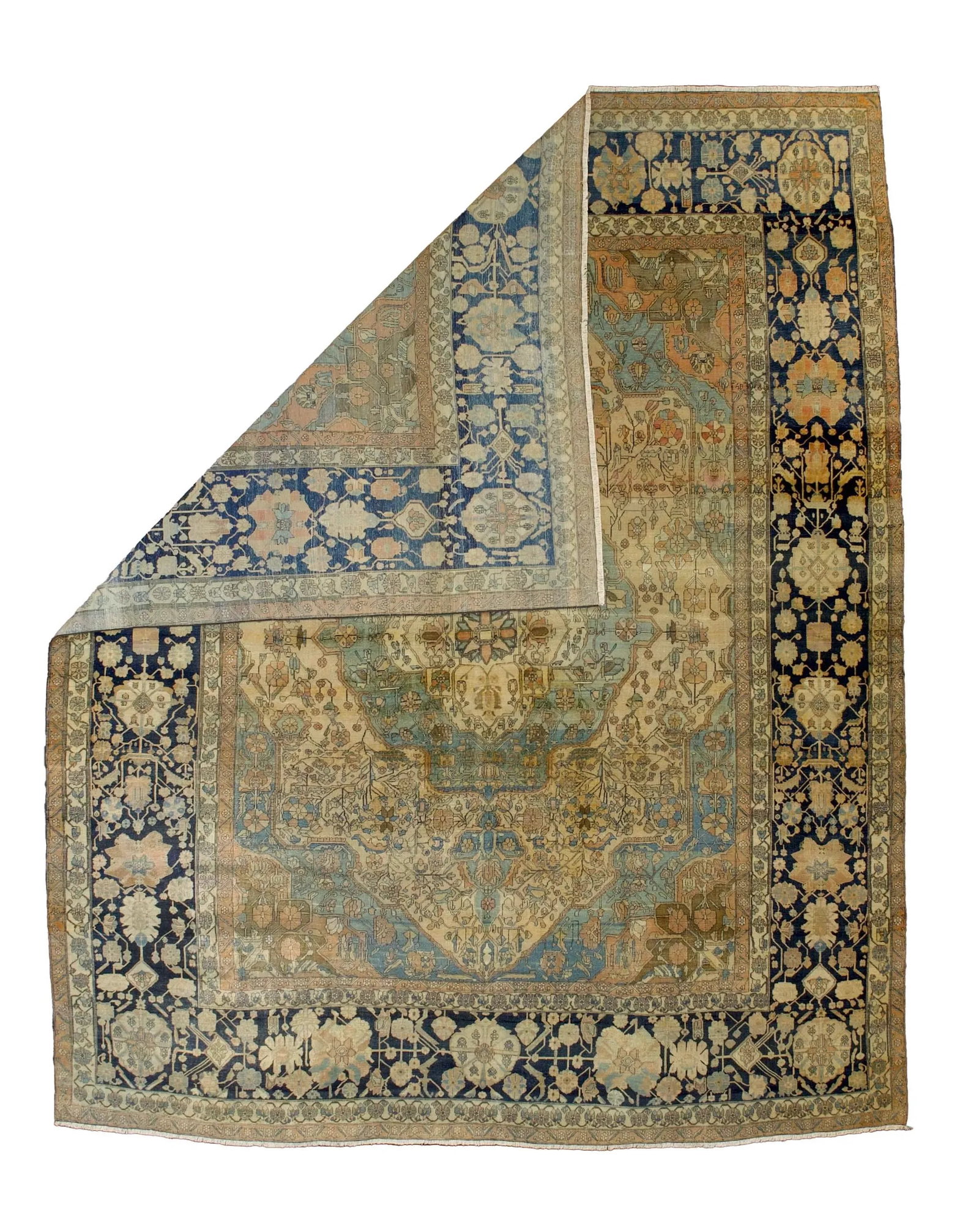 Fine Antique Persian Mohtasham Kashan Rug 9'6" X 11'9" - 2