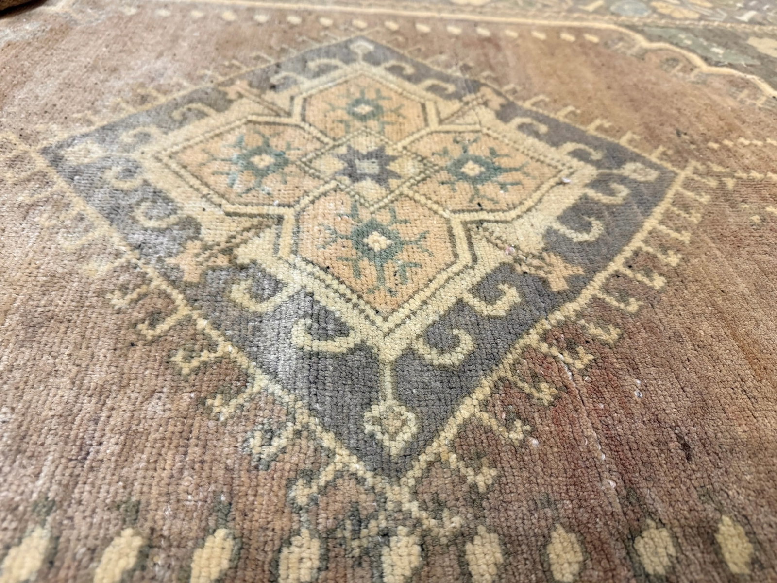 Antique Turkish Tribal Wool Rug 4'10" X 7'8" - 6