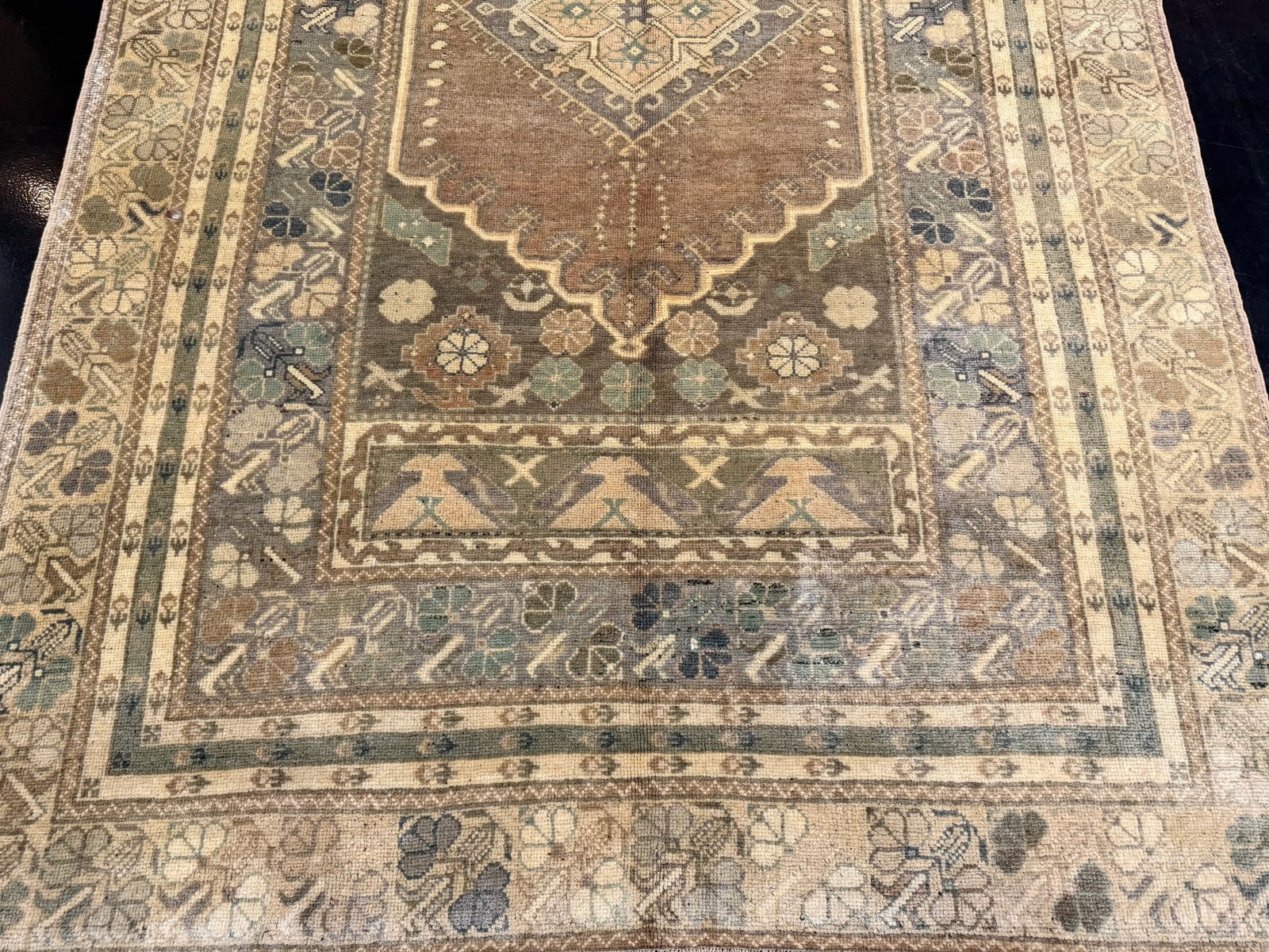 Antique Turkish Tribal Wool Rug 4'10" X 7'8" - 7