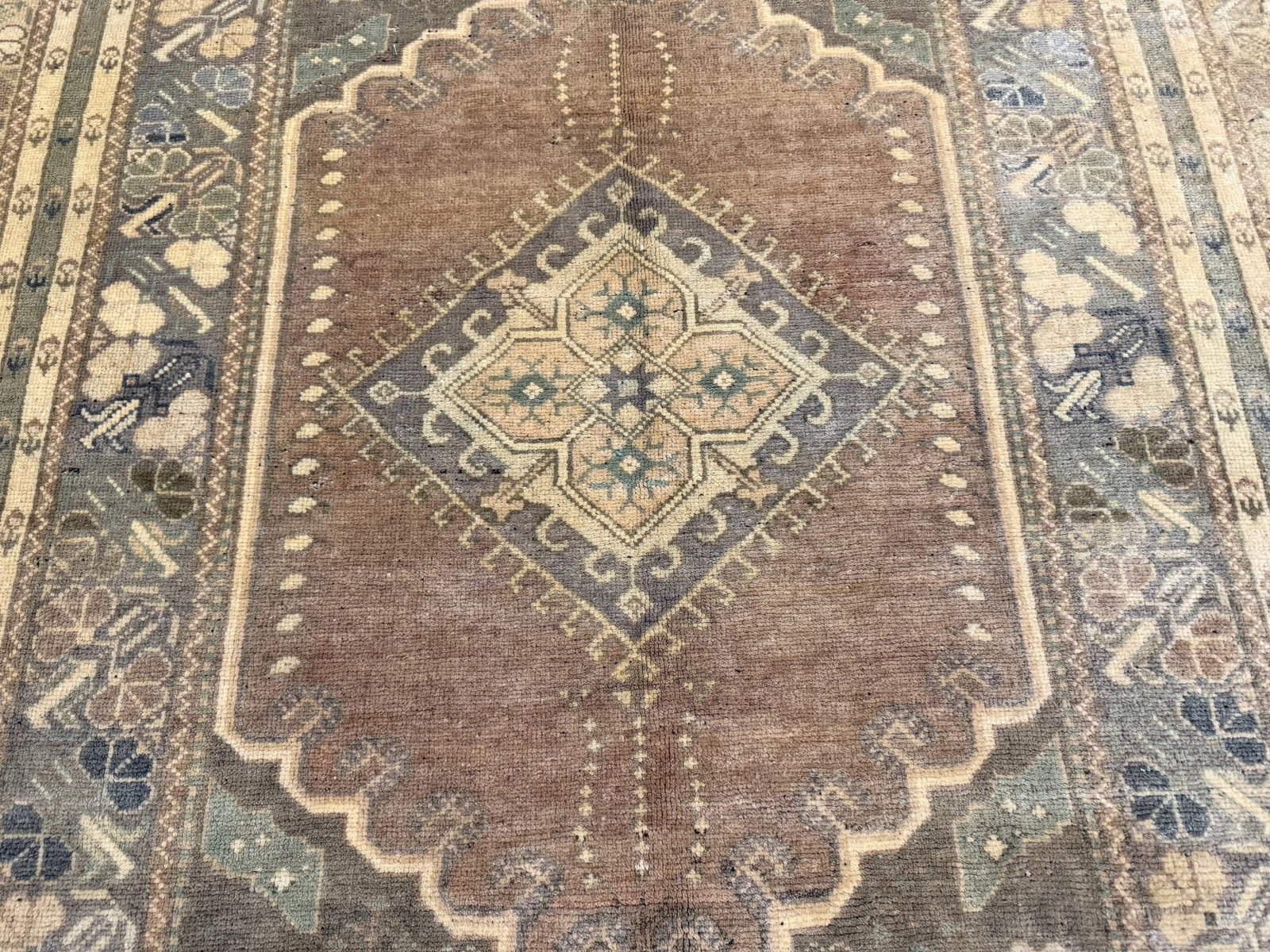 Antique Turkish Tribal Wool Rug 4'10" X 7'8" - 8