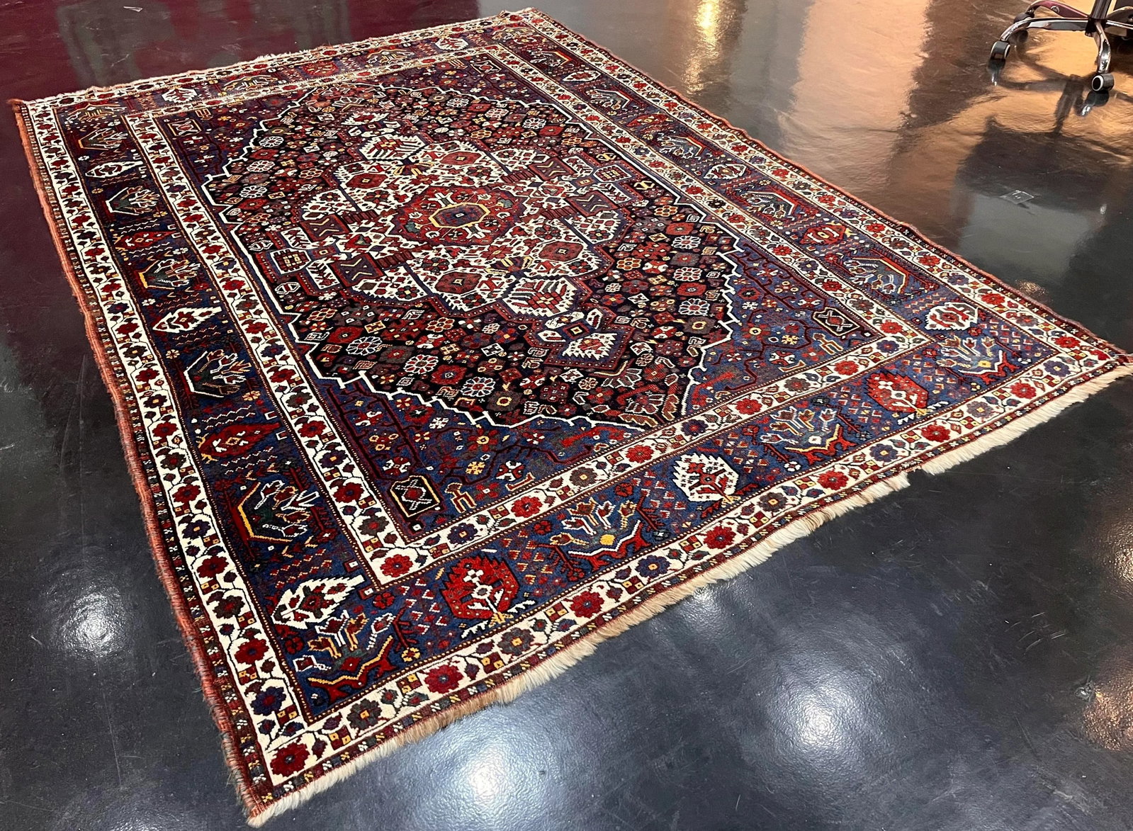 Antique Persian Qashqai Rug 6'2" X 8'4" - 3