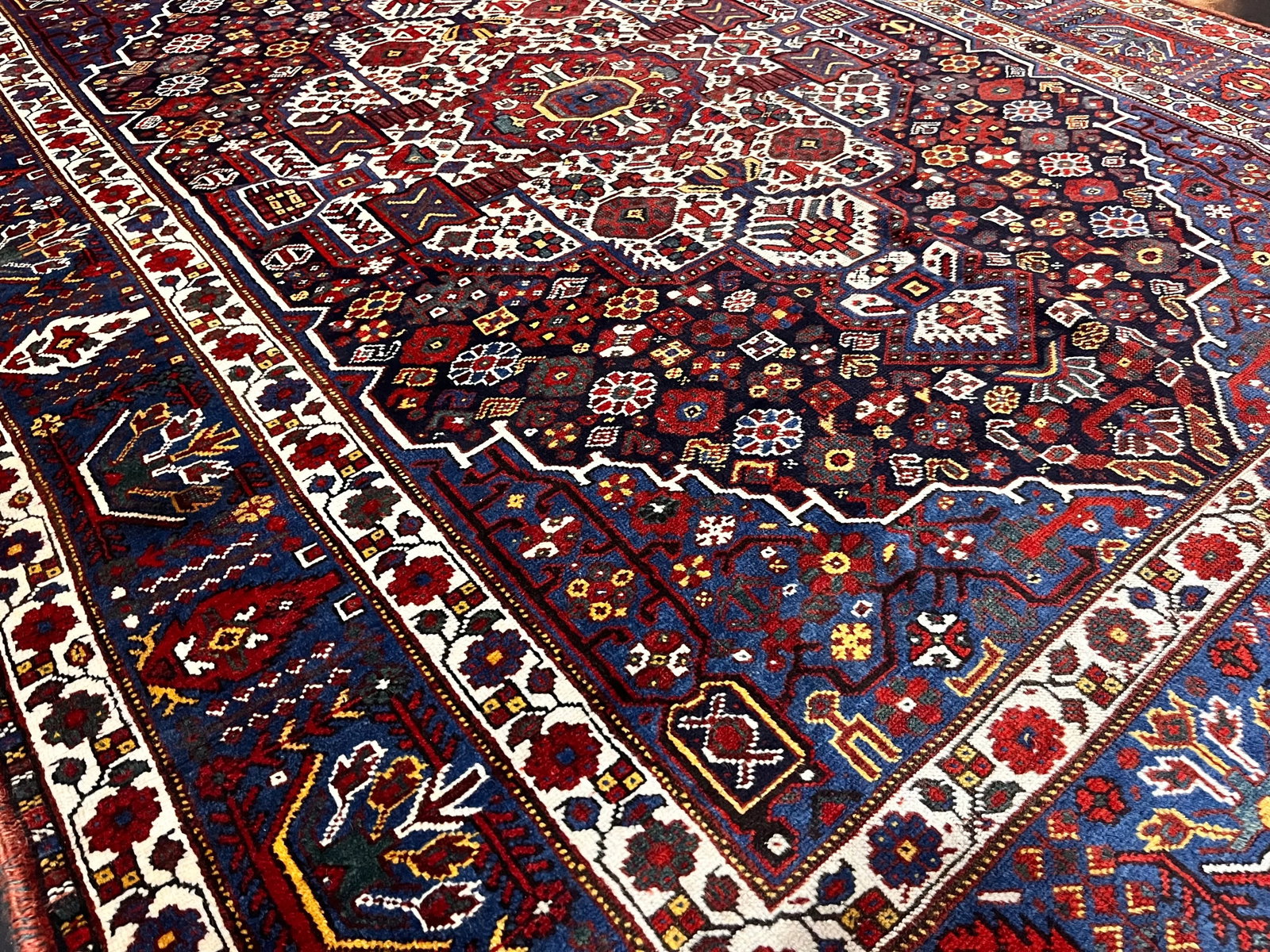 Antique Persian Qashqai Rug 6'2" X 8'4" - 5
