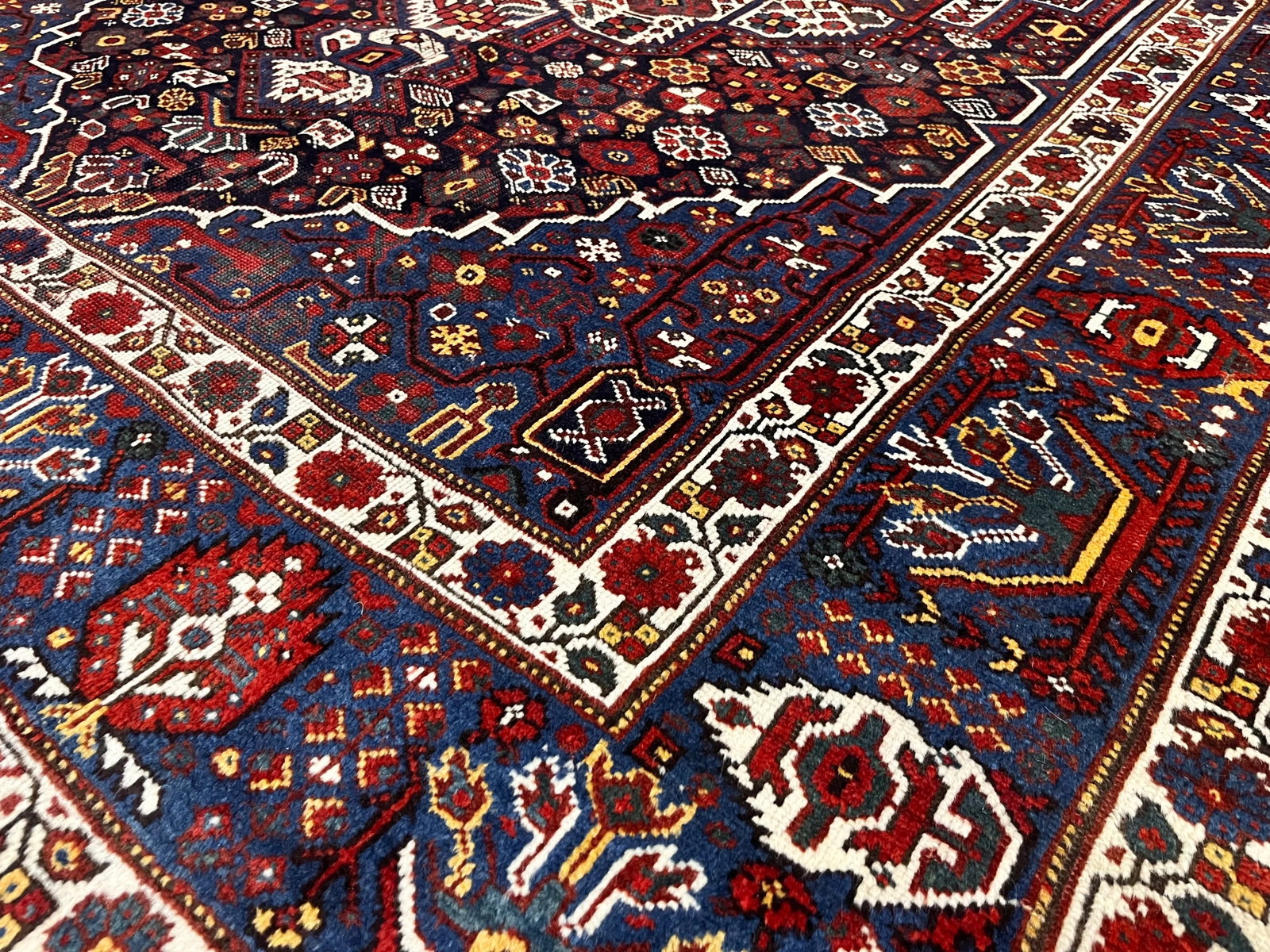 Antique Persian Qashqai Rug 6'2" X 8'4" - 6