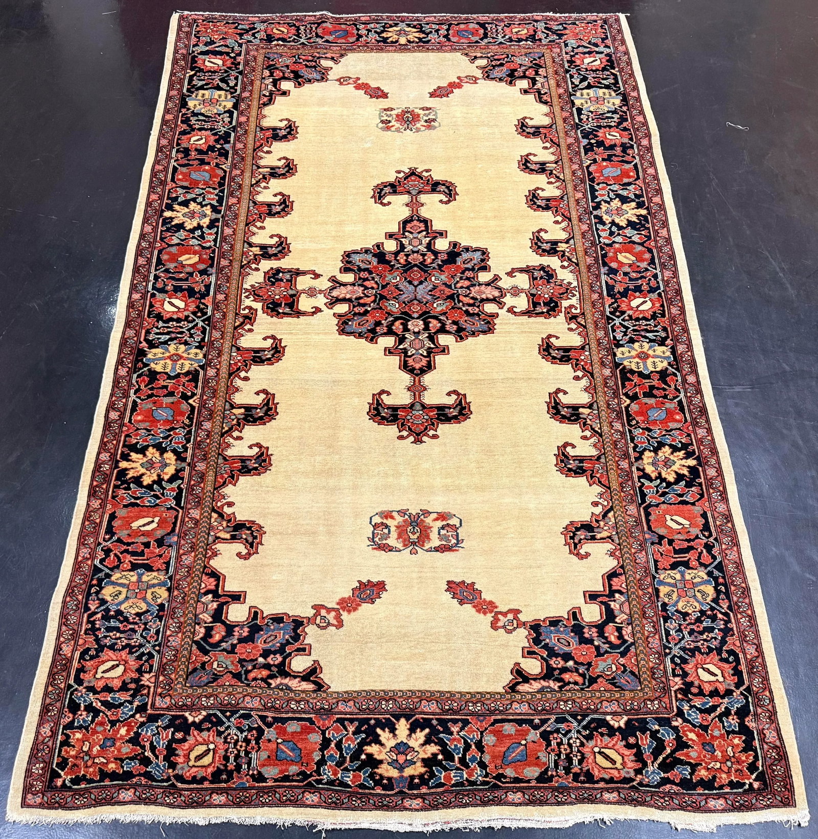 Extremely Fine Antique Persian Farahan Sarouk Rug 4'3" X 6'9" - 4