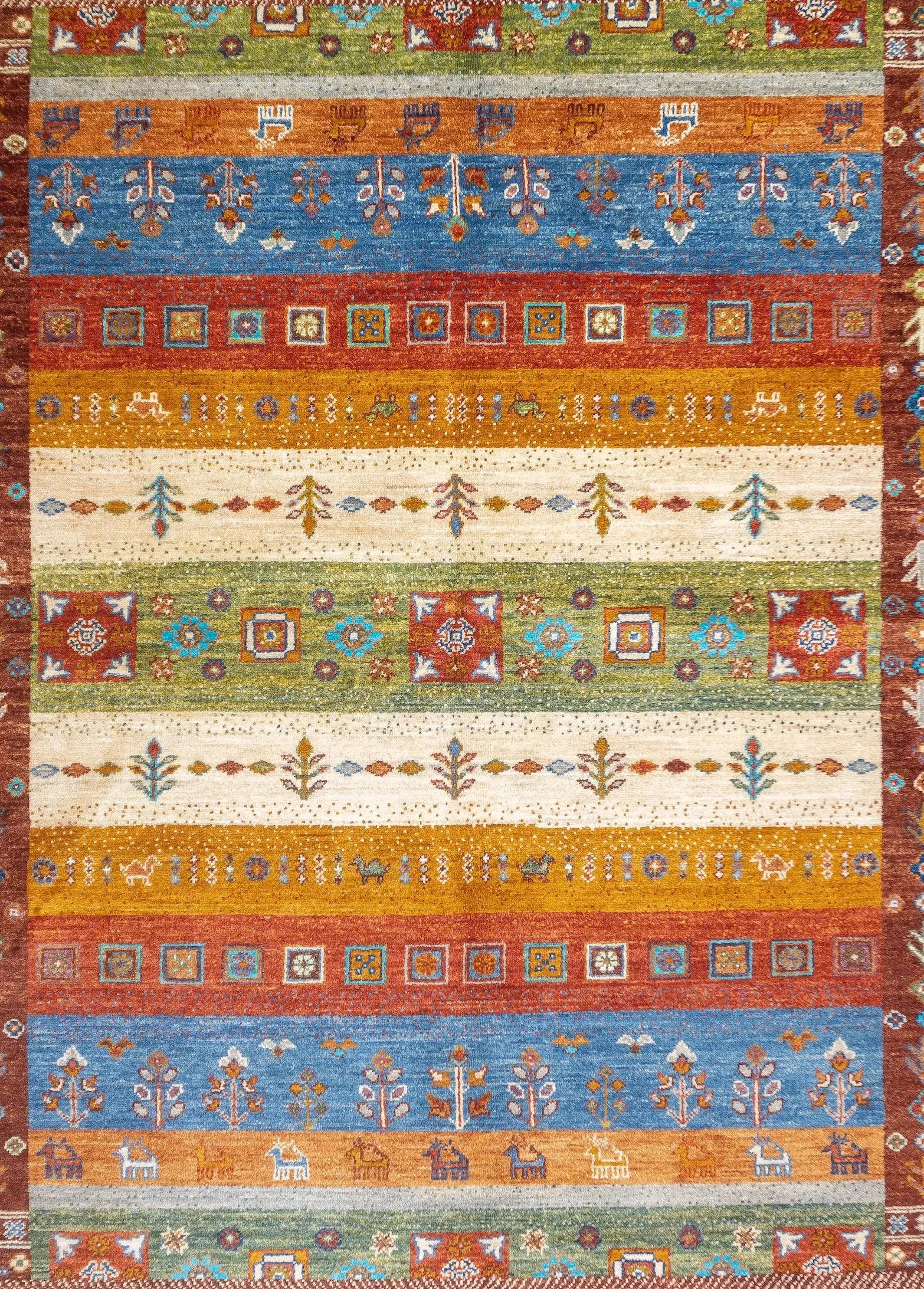 Contemporary Gabbeh Rug 5'9'' X 8'0" - 3