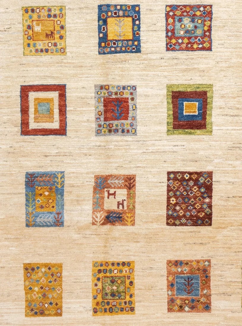 Contemporary Gabbeh Rug 4'11'' X 6'7'' - 3
