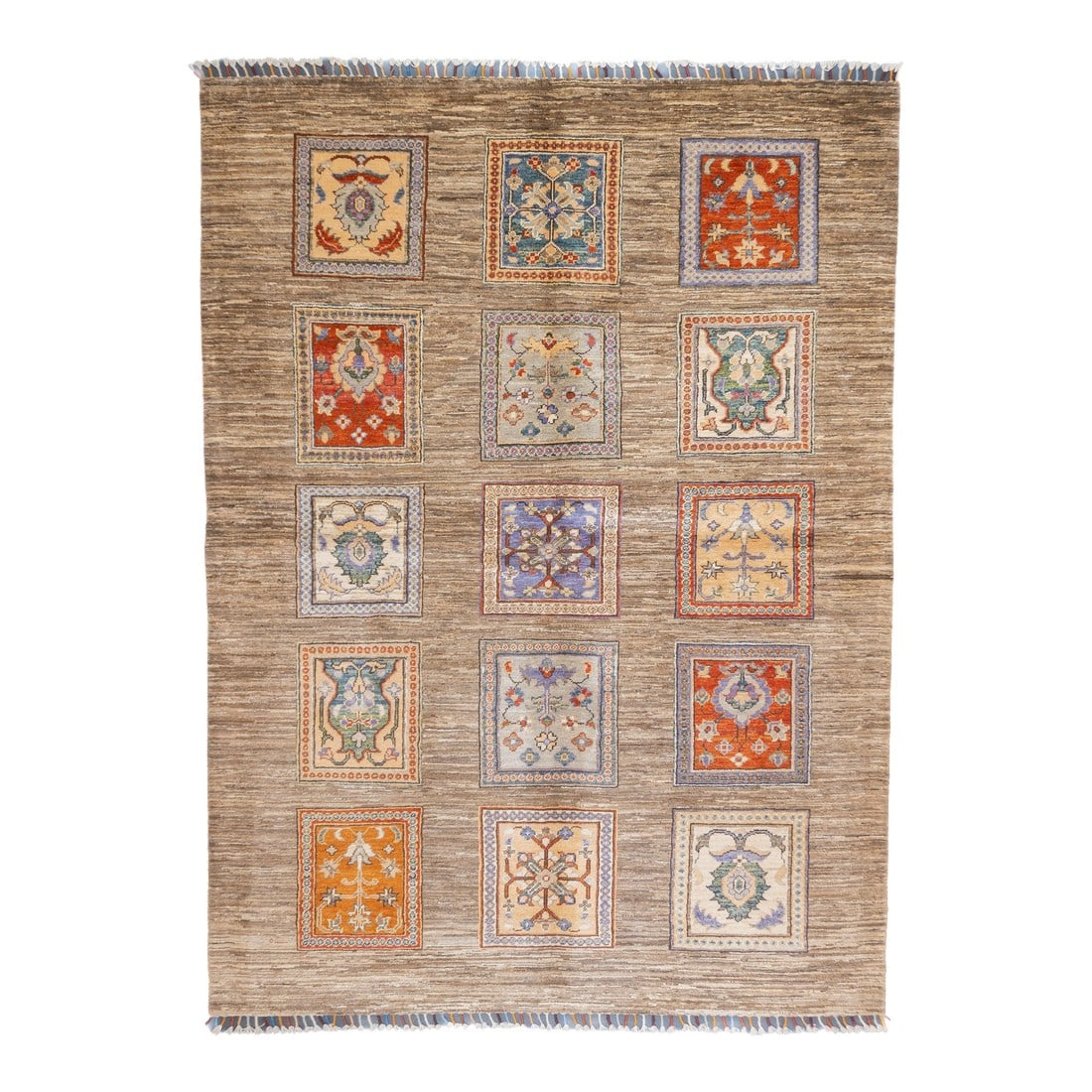 Contemporary Gabbeh Rug 5'8'' X 7'10'': Contemporary Gabbeh Rug 5'8'' x 7'10''. Wool pile rugs, usually scatter formats, woven by the Qashghai tribes of SW Persia (Fars Province), in moderate weave, uncluttered geometries and unshaded