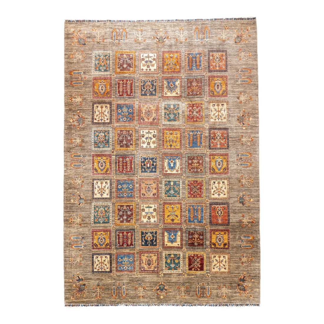 Contemporary Gabbeh Rug 6'10'' X 9'11'': Contemporary Gabbeh Rug 6'10'' x 9'11''. Wool pile rugs, usually scatter formats, woven by the Qashghai tribes of SW Persia (Fars Province), in moderate weave, uncluttered geometries and unshaded