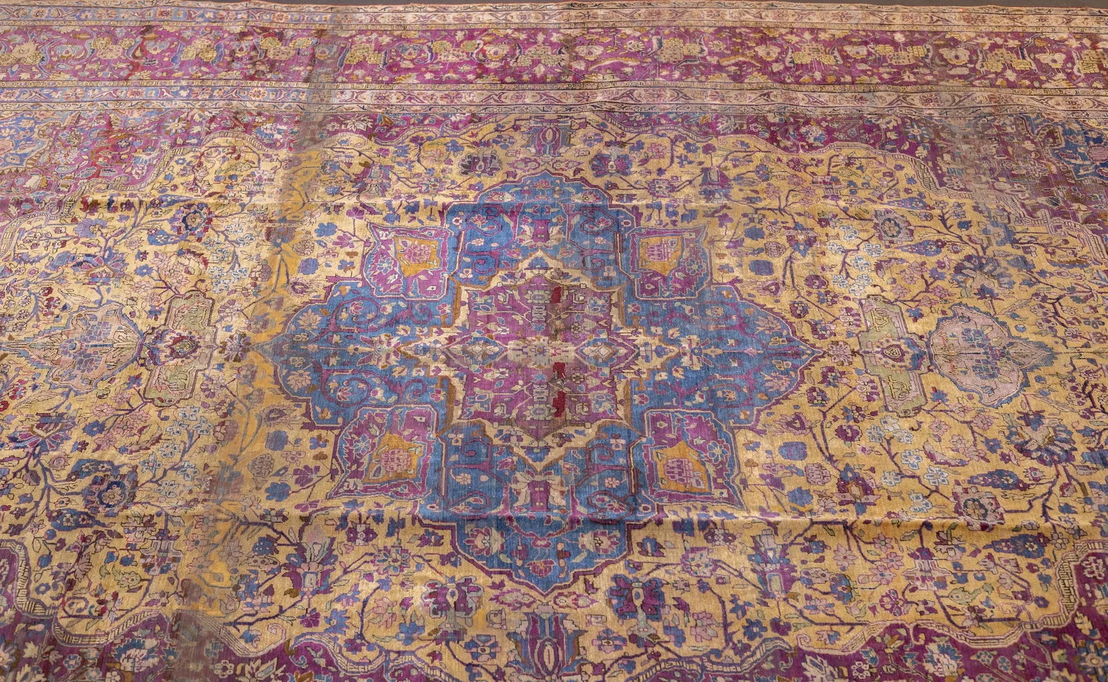Late 19th Century Fine Antique Silk Kashan Rug 7'4'' X 10'4'' - 5