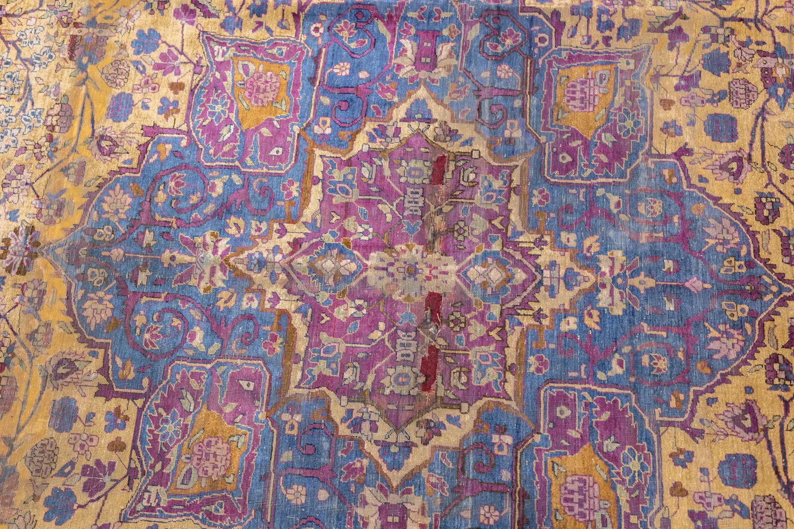 Late 19th Century Fine Antique Silk Kashan Rug 7'4'' X 10'4'' - 8