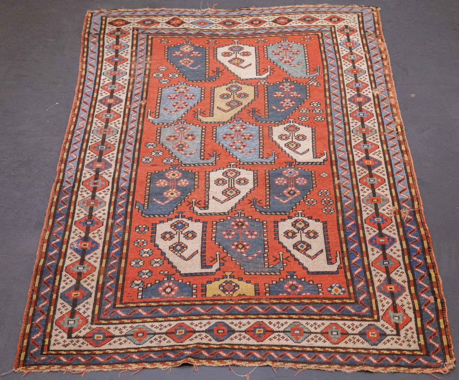 Late 19th Century Kazak Rug 3'9'' X 6'1'' - 9
