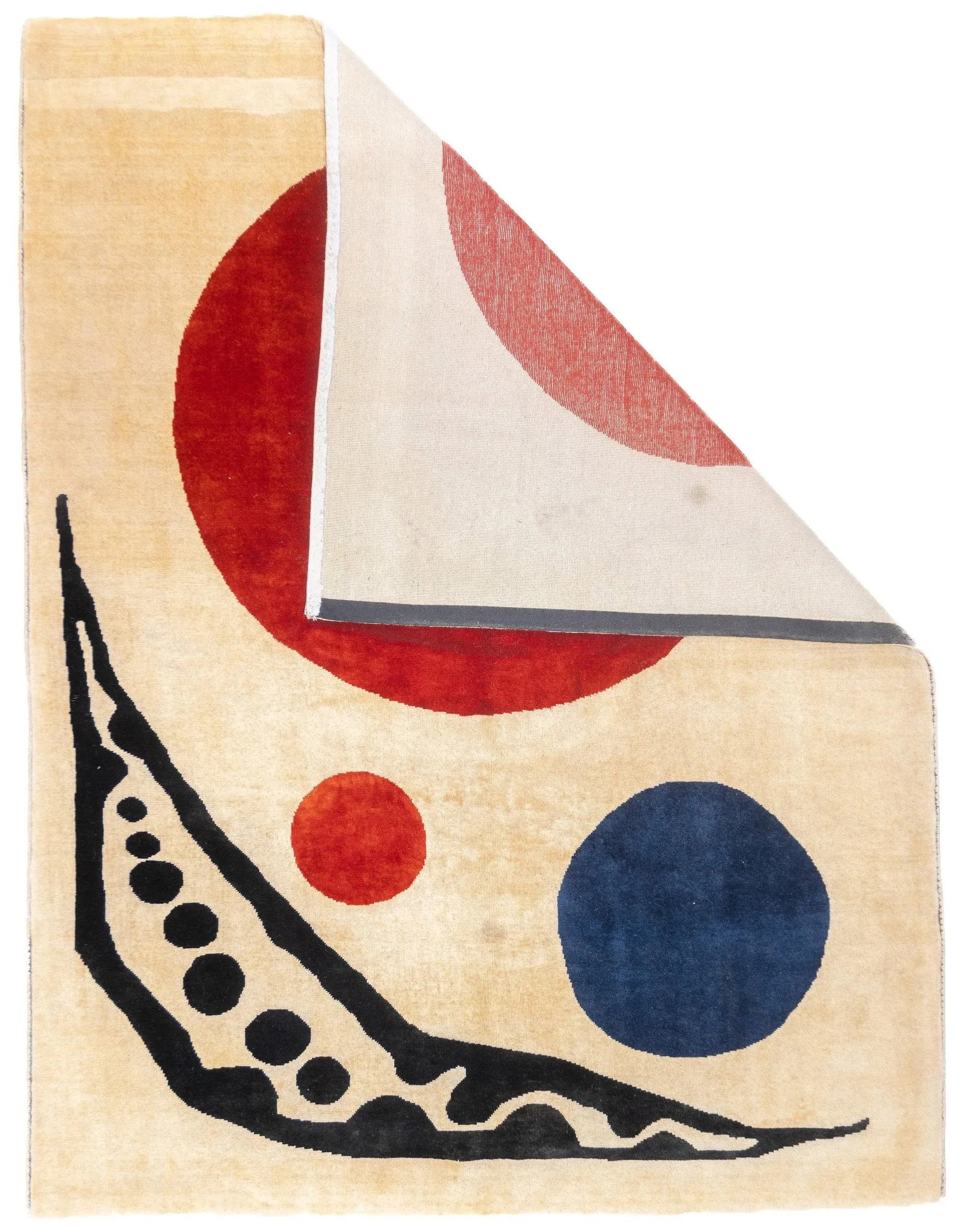 Mid 20th Century French Artistic Wool Rug Inspired by Calder 4'10'' X 6'6'' - 2