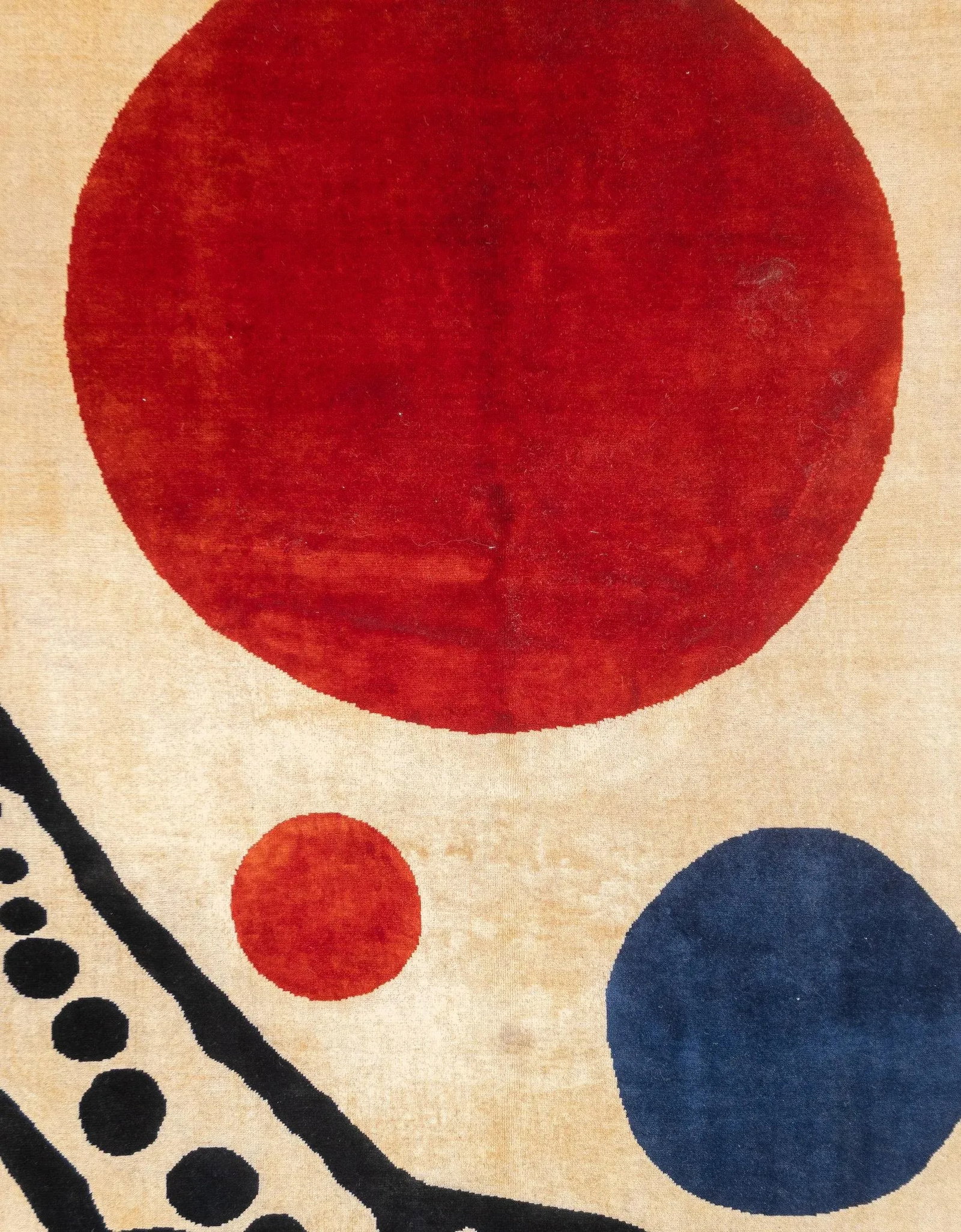 Mid 20th Century French Artistic Wool Rug Inspired by Calder 4'10'' X 6'6'' - 3
